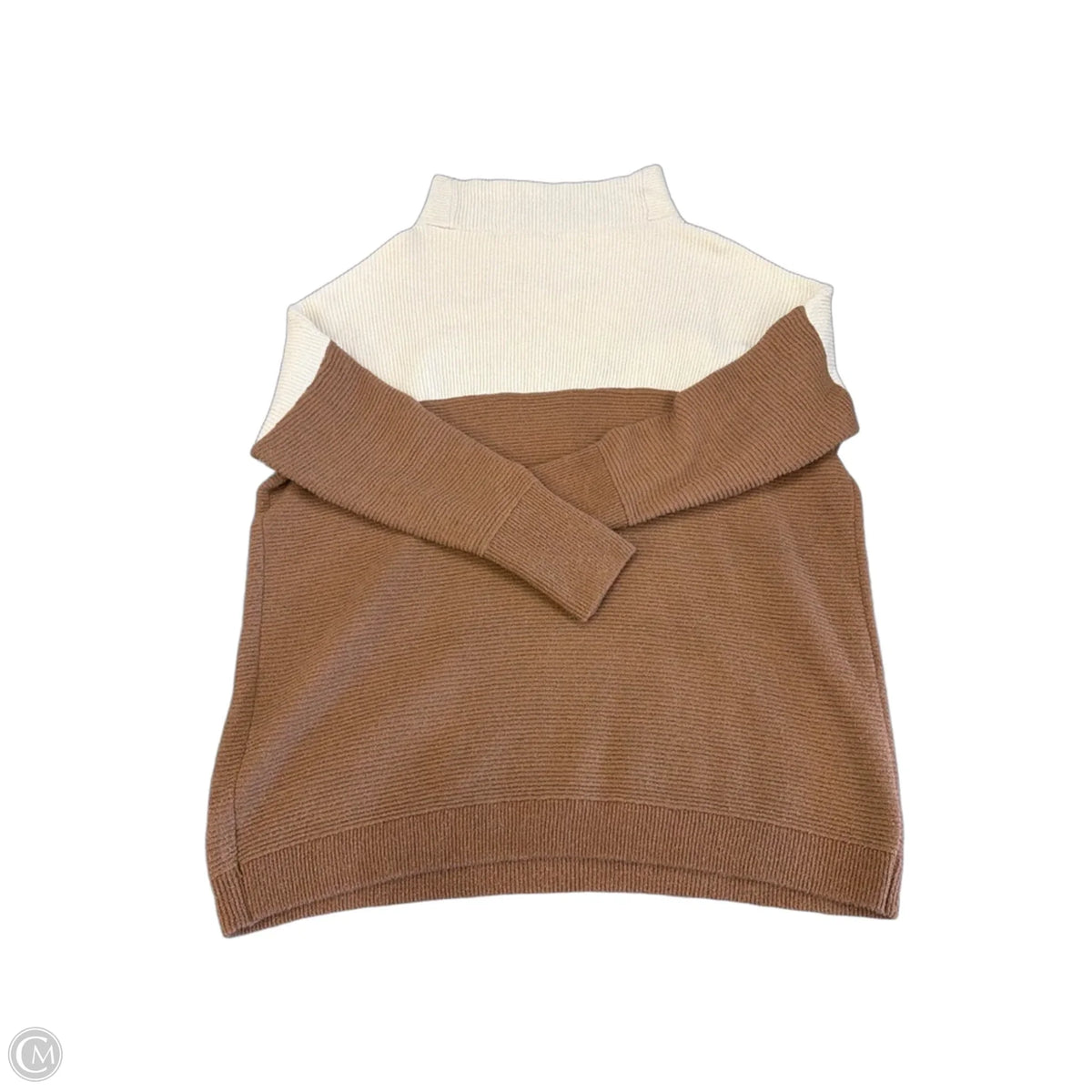 Sweatshirt Collar By Rd Style In Beige, Size: L