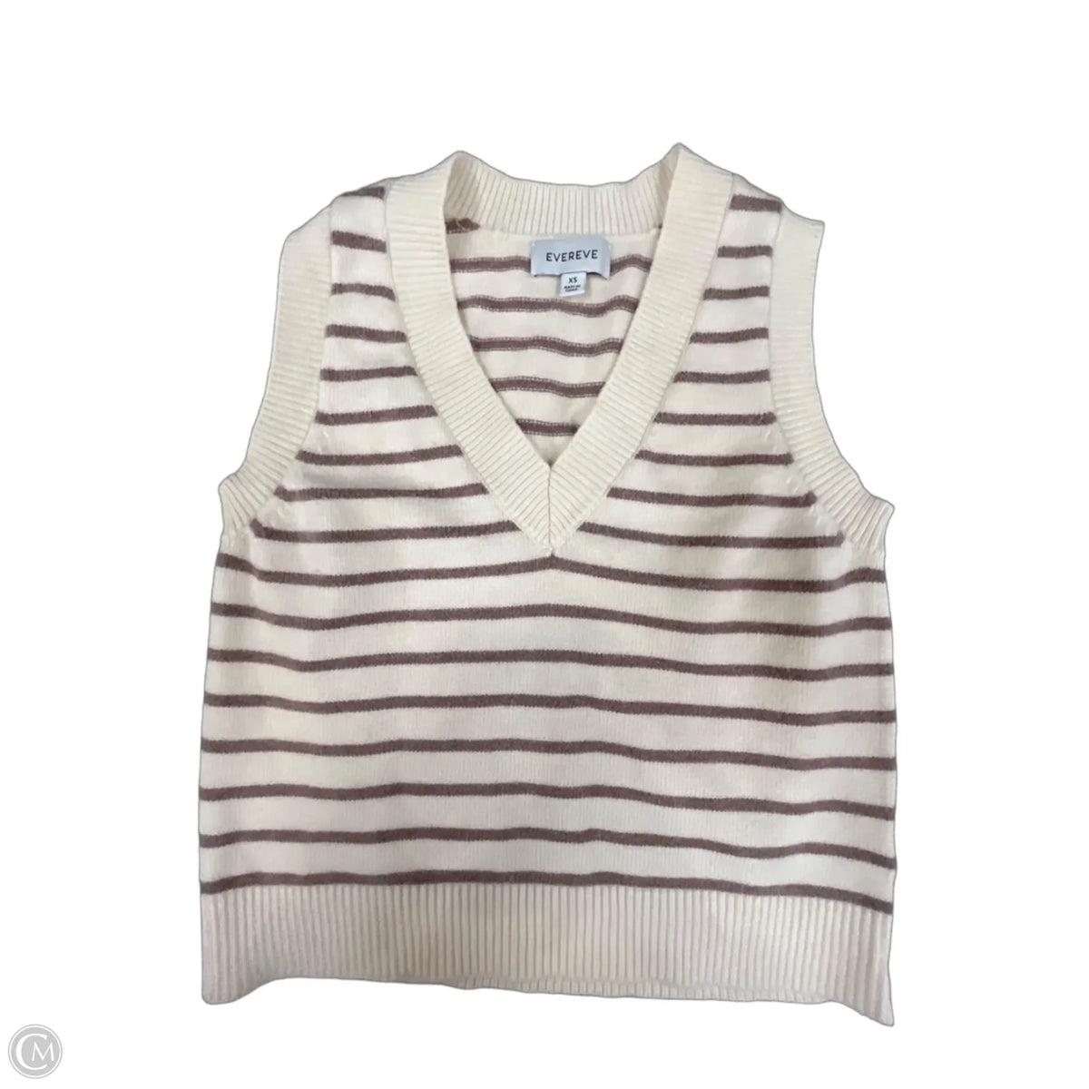 Vest Sweater By Evereve In Striped Pattern, Size: Xs