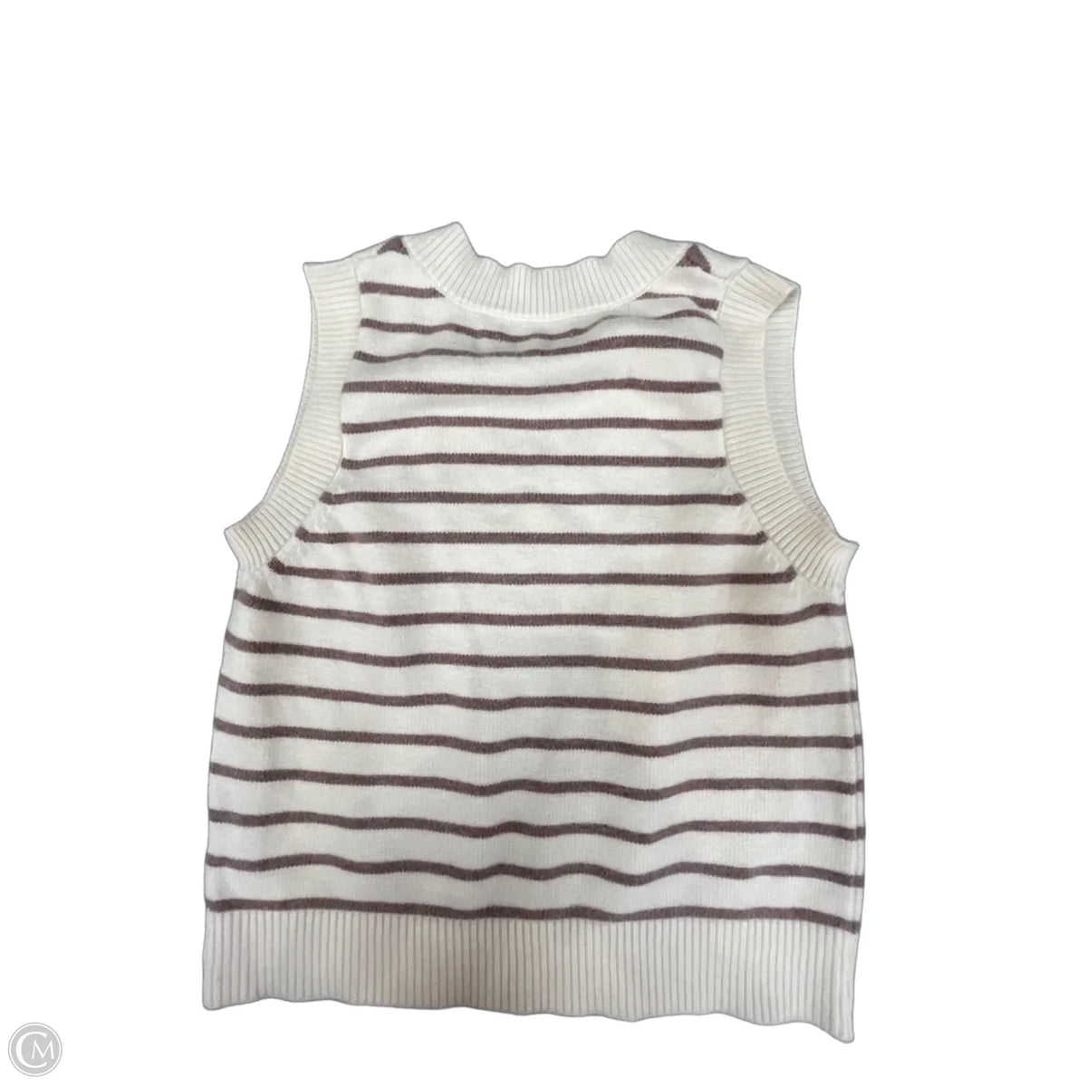 Vest Sweater By Evereve In Striped Pattern, Size: Xs