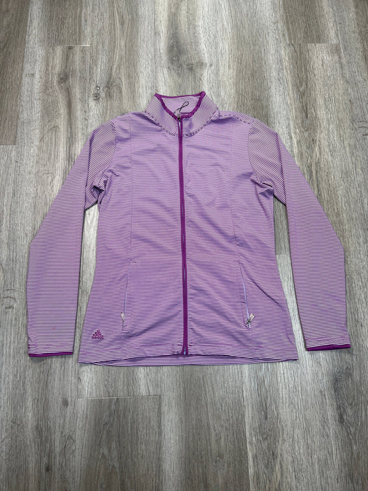 Athletic Jacket By Adidas In Purple, Size: M