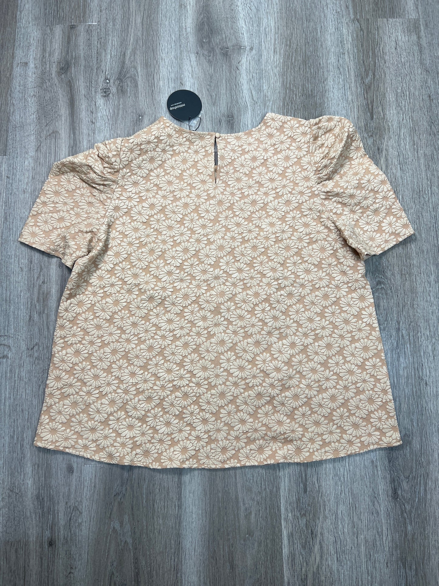 Top Short Sleeve By Mittoshop In Tan, Size: 2x