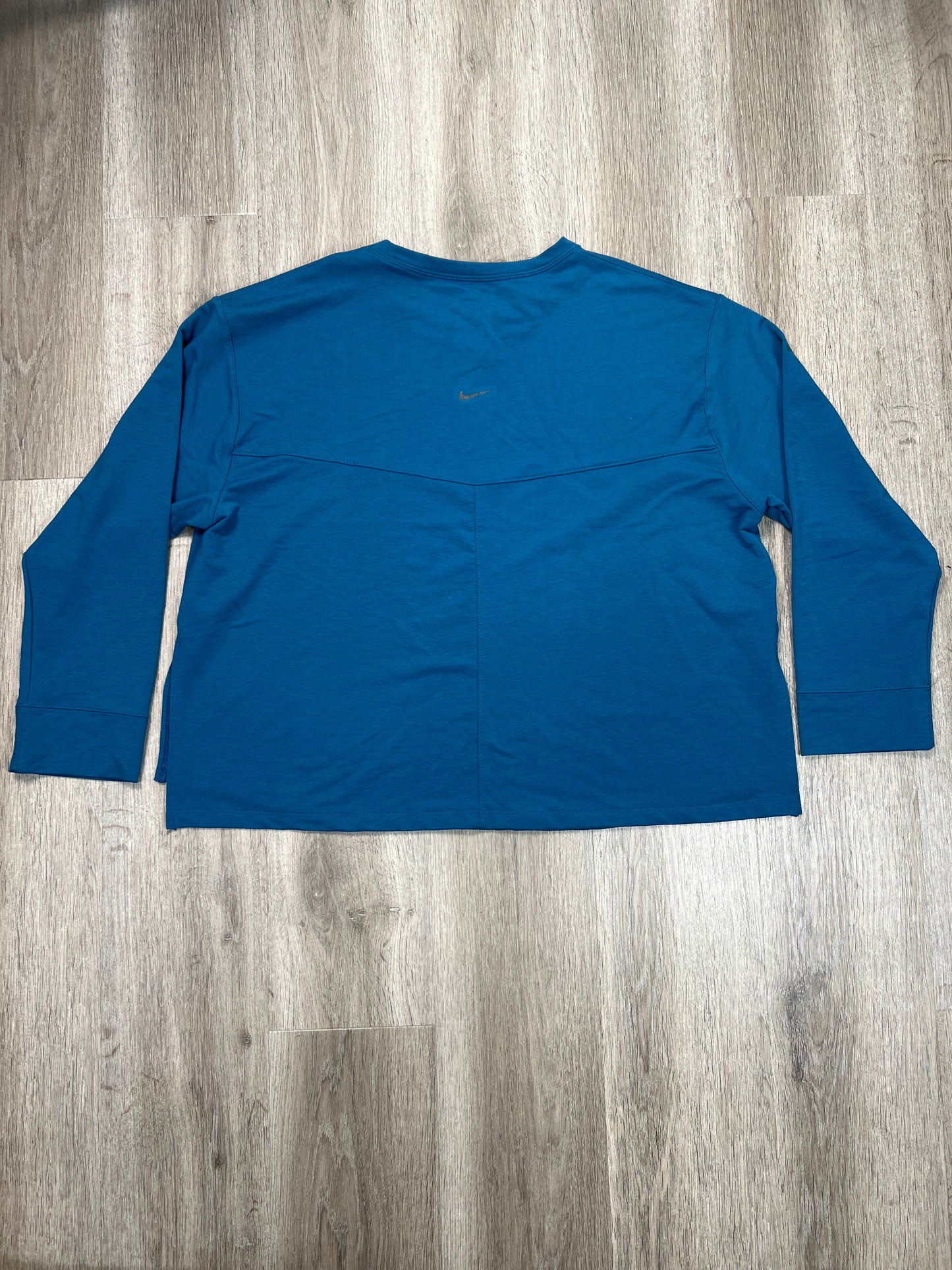 Athletic Top Long Sleeve Crewneck By Nike Apparel In Blue, Size: 1x