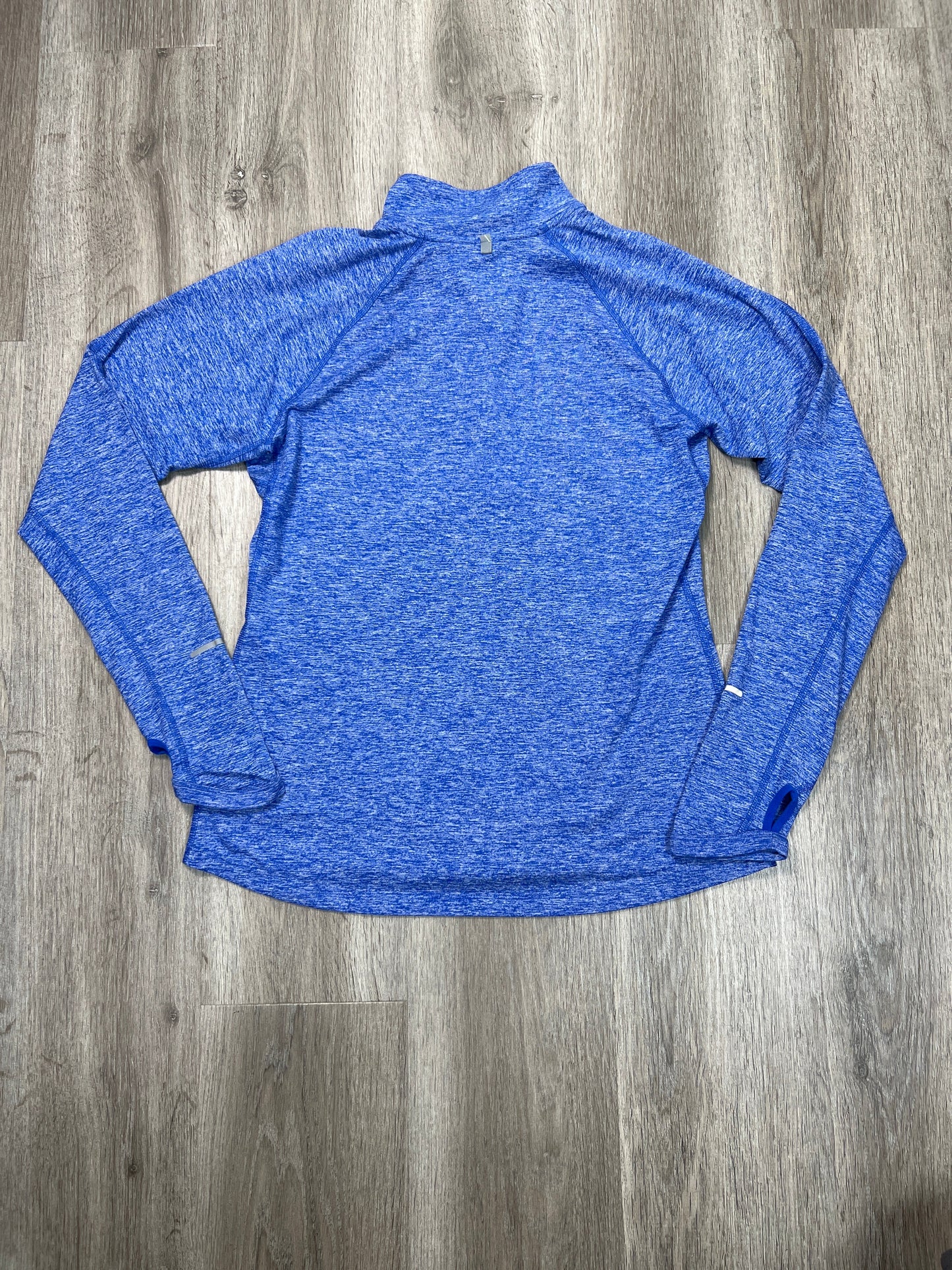 Athletic Top Long Sleeve Collar By Nike Apparel In Blue, Size: M