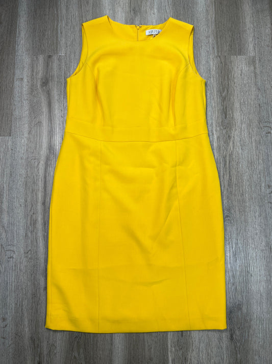 Dress Casual Midi By Kasper In Yellow, Size: Xl