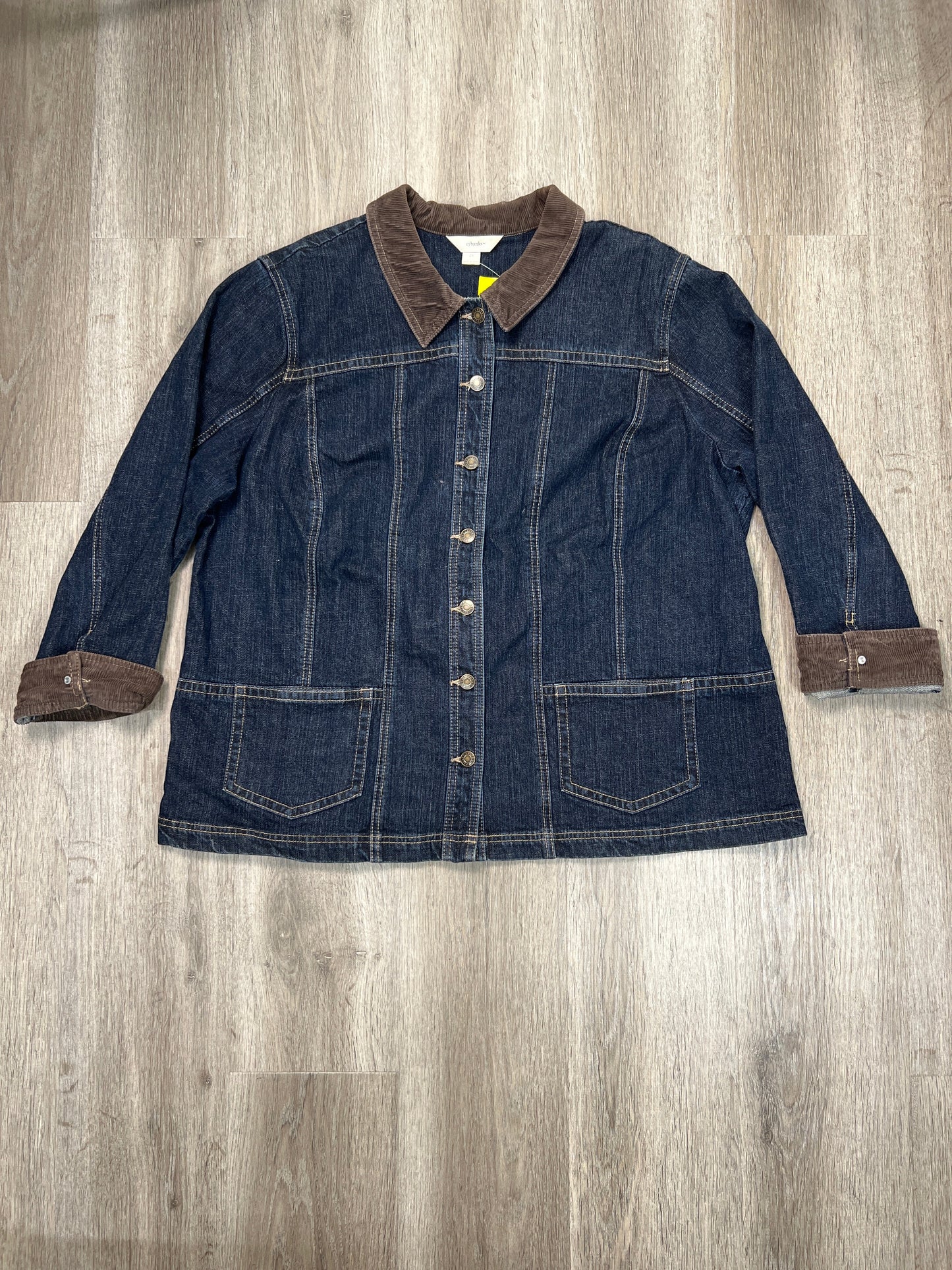 Jacket Denim By Cj Banks In Blue Denim, Size: 2x