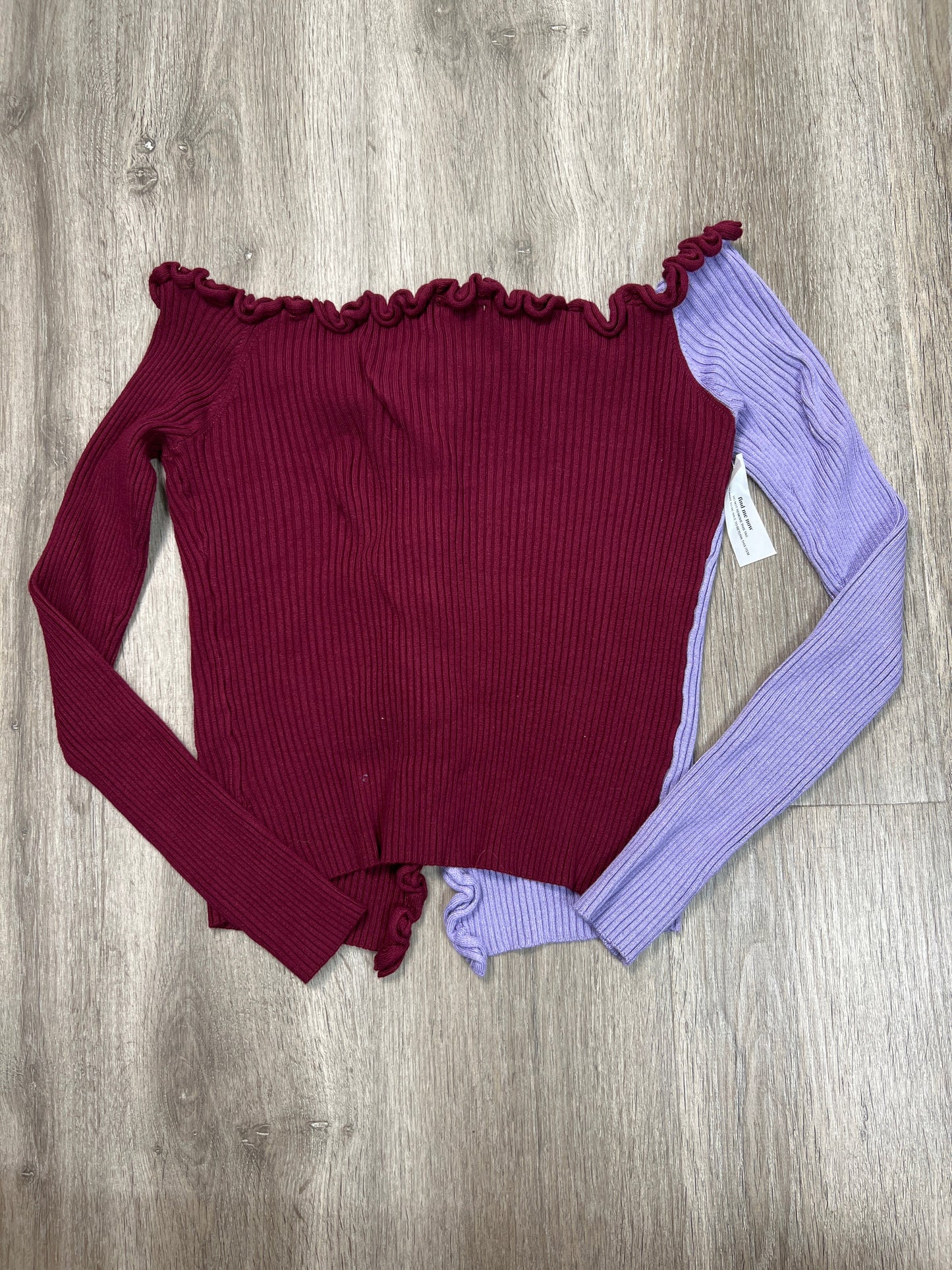 Cardigan By Free People In Purple, Size: L