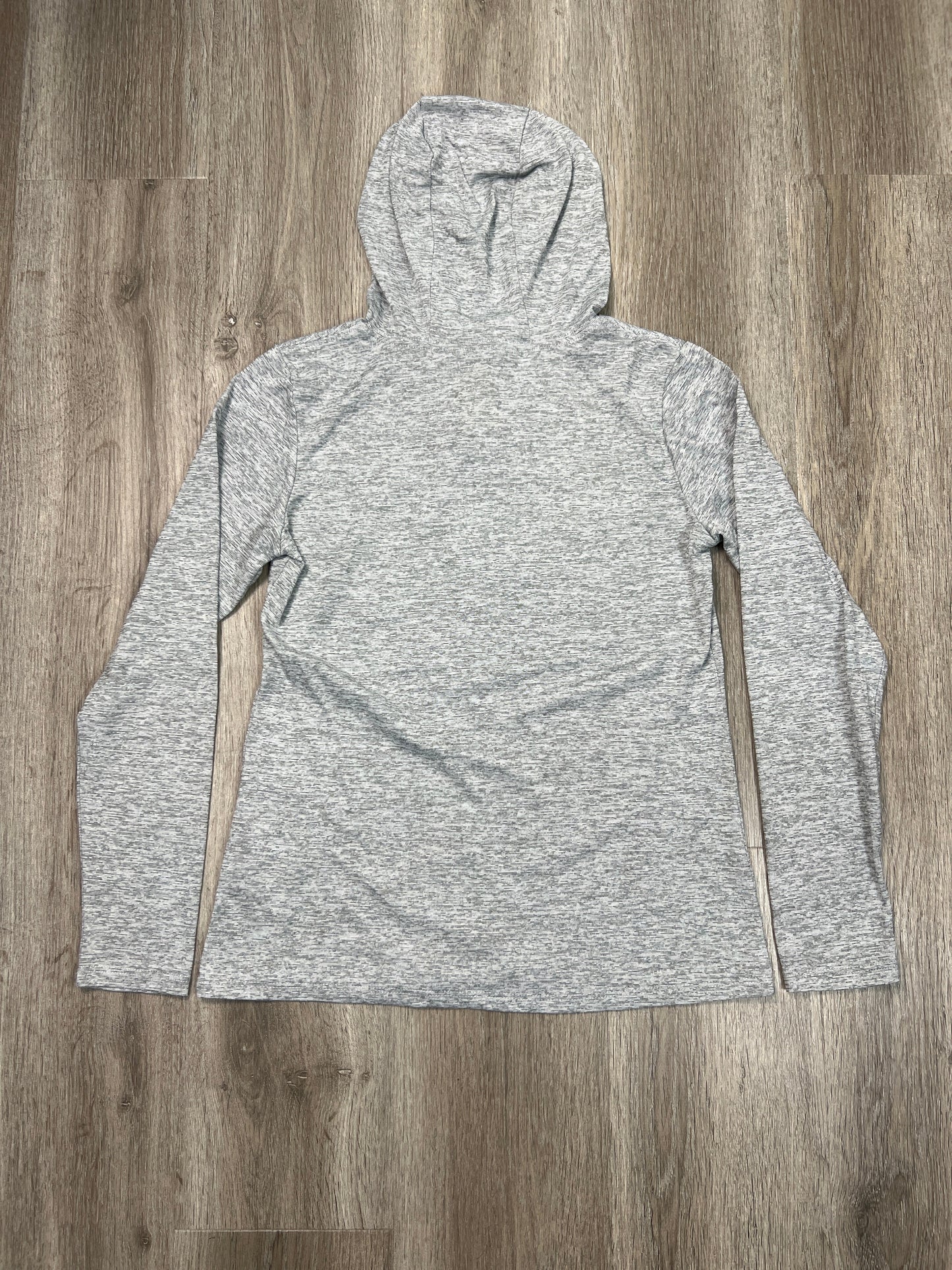 Athletic Top Long Sleeve Hoodie By Nike Apparel In Grey, Size: S