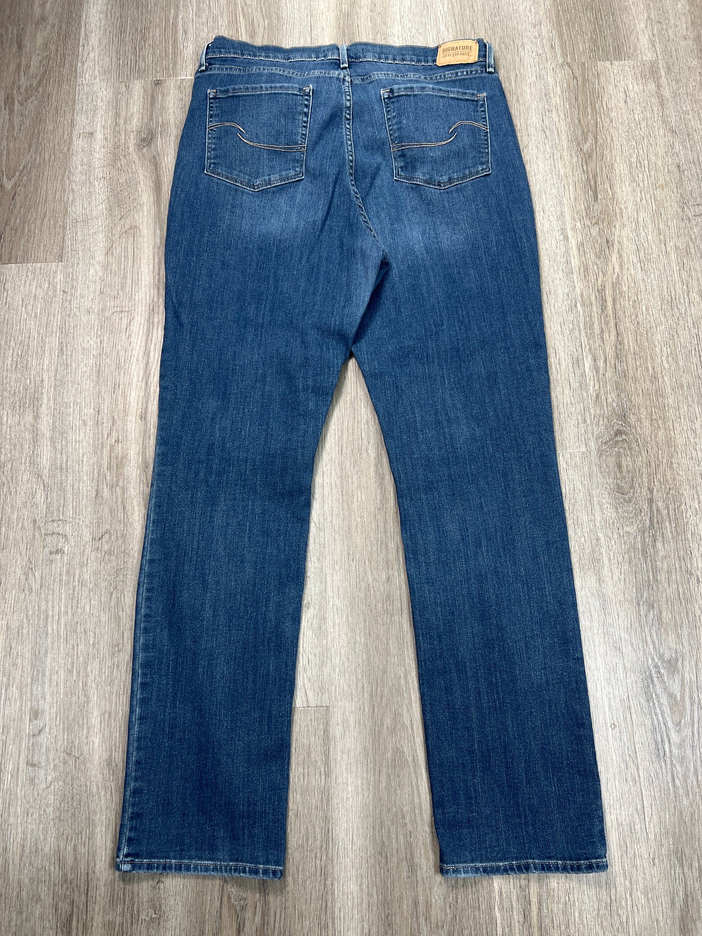 Jeans Straight By Levis In Blue Denim, Size: 16l