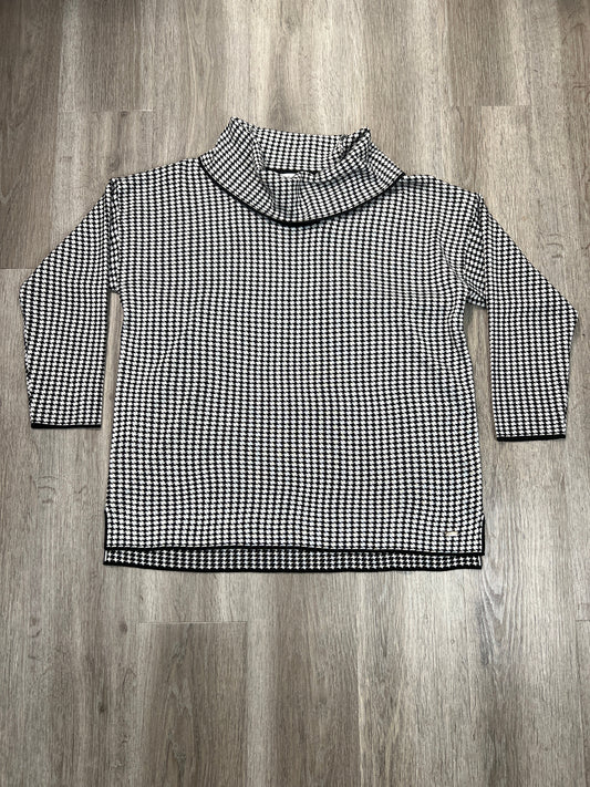 Sweater By Calvin Klein In Black & White, Size: Xl