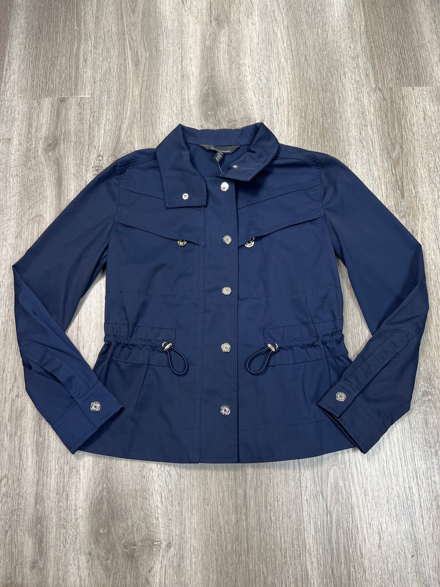 Jacket Moto By White House Black Market In Blue, Size: Xxs