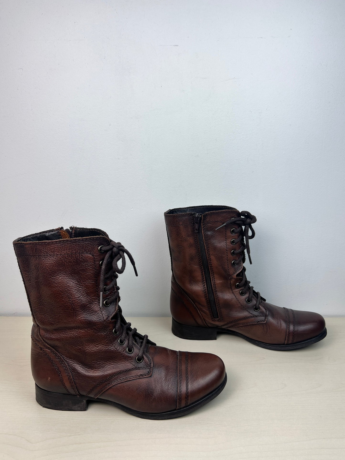 Boots Combat By Steve Madden In Brown, Size: 9