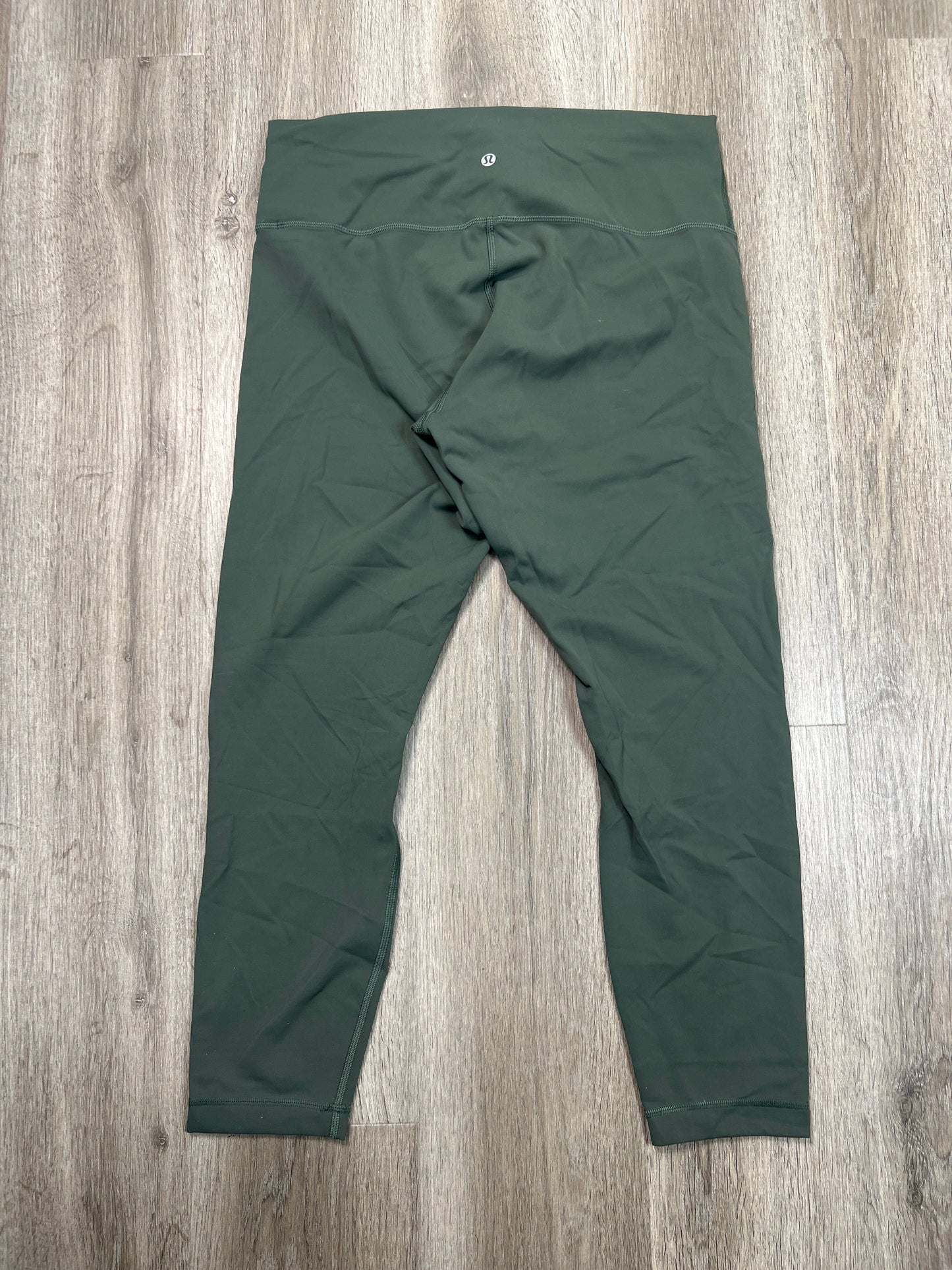 Athletic Leggings By Lululemon In Green, Size: Xl