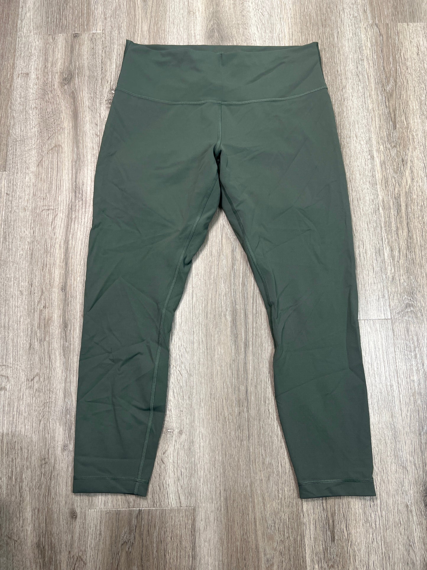 Athletic Leggings By Lululemon In Green, Size: Xl