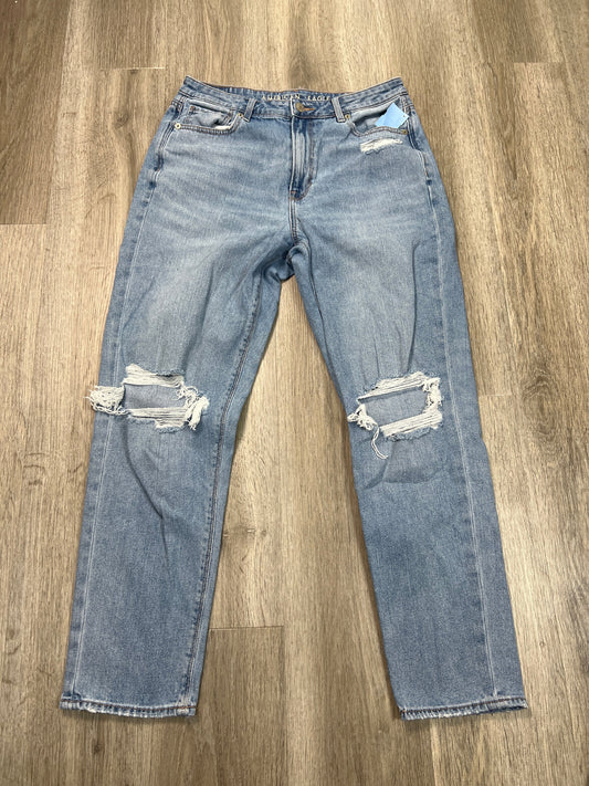 Jeans Boyfriend By American Eagle In Blue Denim, Size: 10