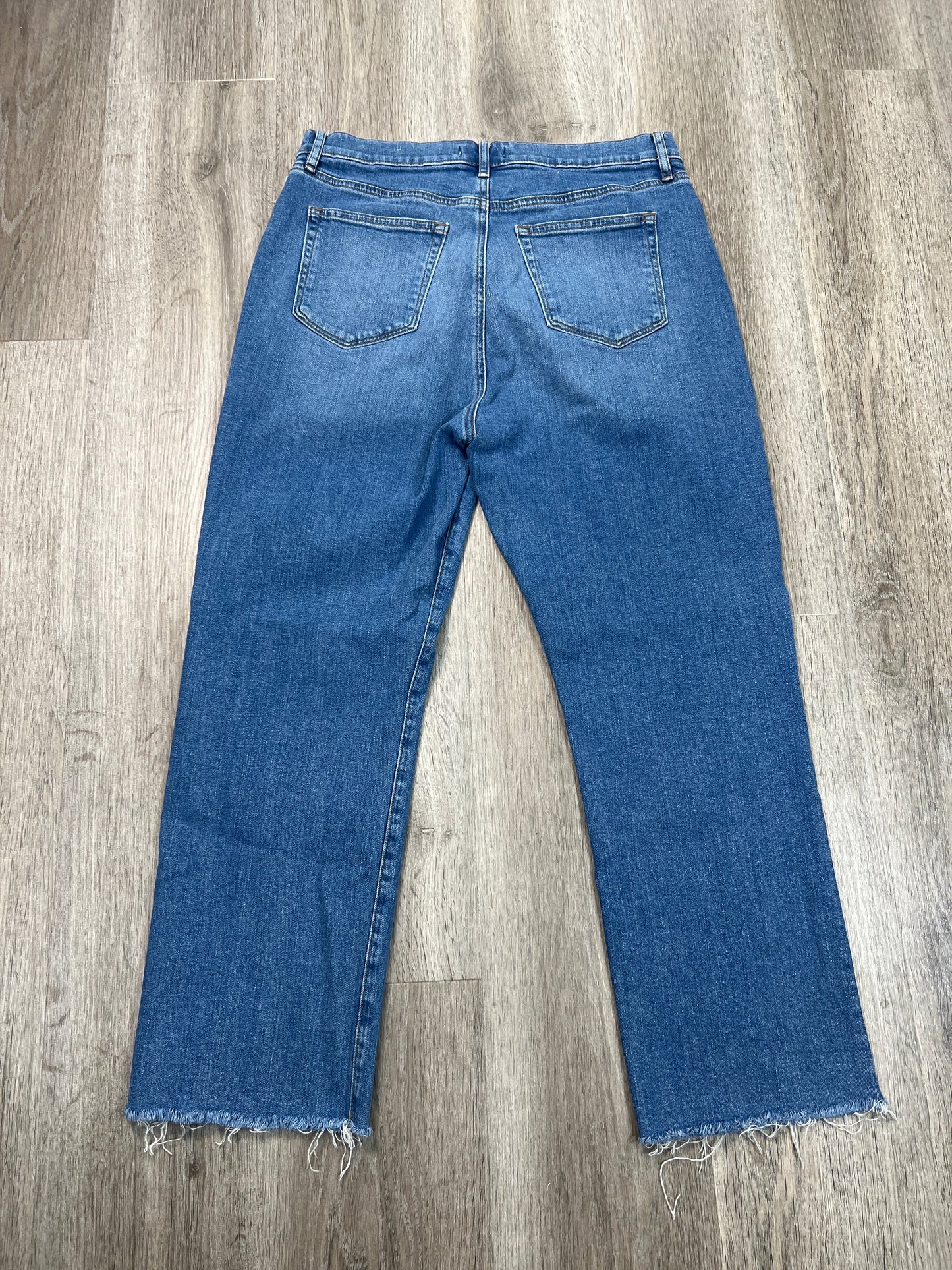 Jeans Cropped By Loft In Blue Denim, Size: 10