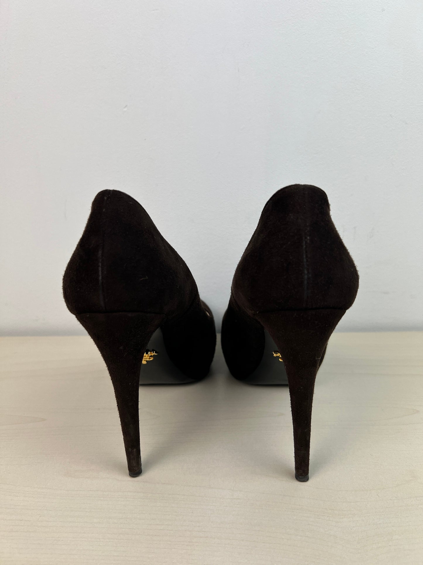 Shoes Heels Stiletto By Prada In Brown, Size: 7.5