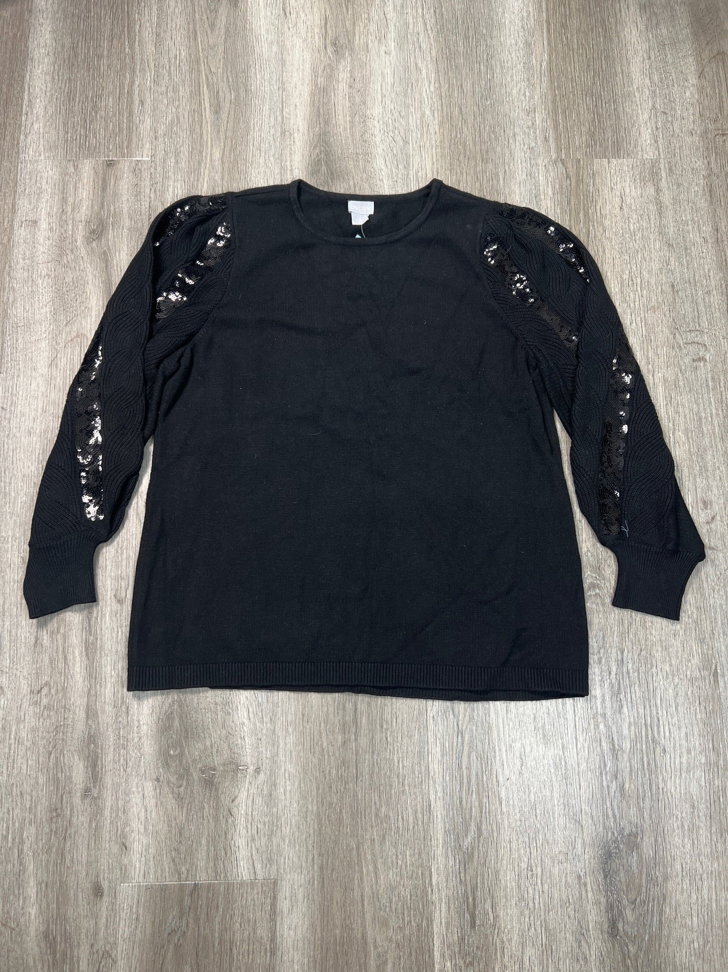 Sweater By Chicos In Black, Size: L