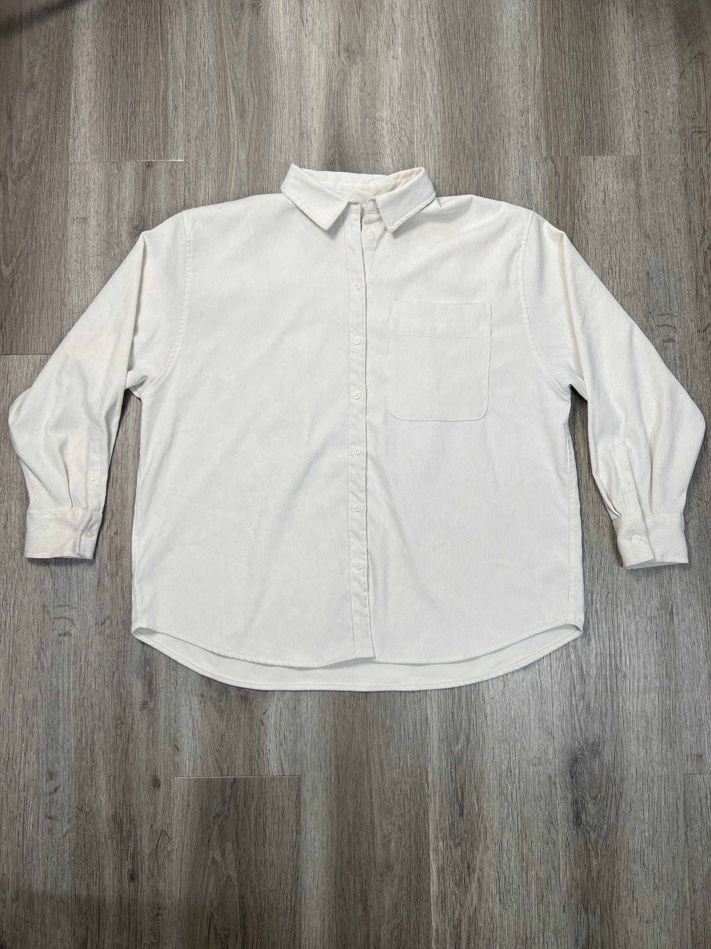 Jacket Shirt By A New Day In White, Size: L