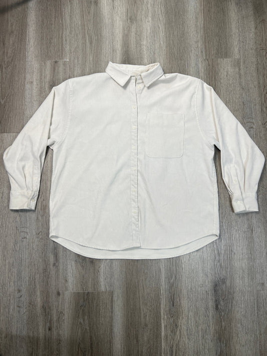 Jacket Shirt By A New Day In White, Size: L