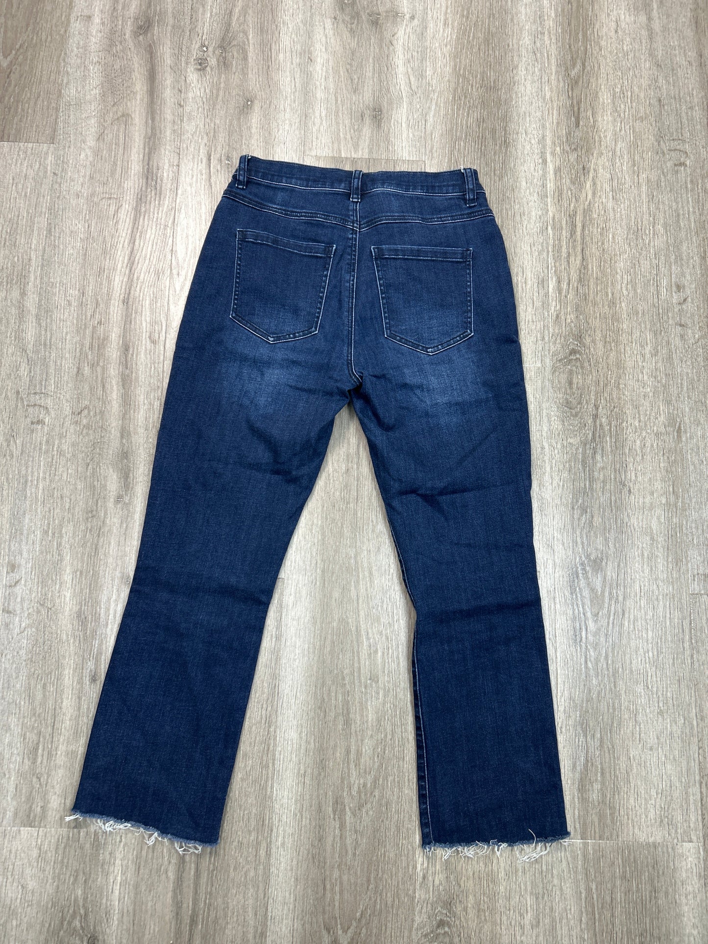 Jeans Straight By Cabi In Blue Denim, Size: 4