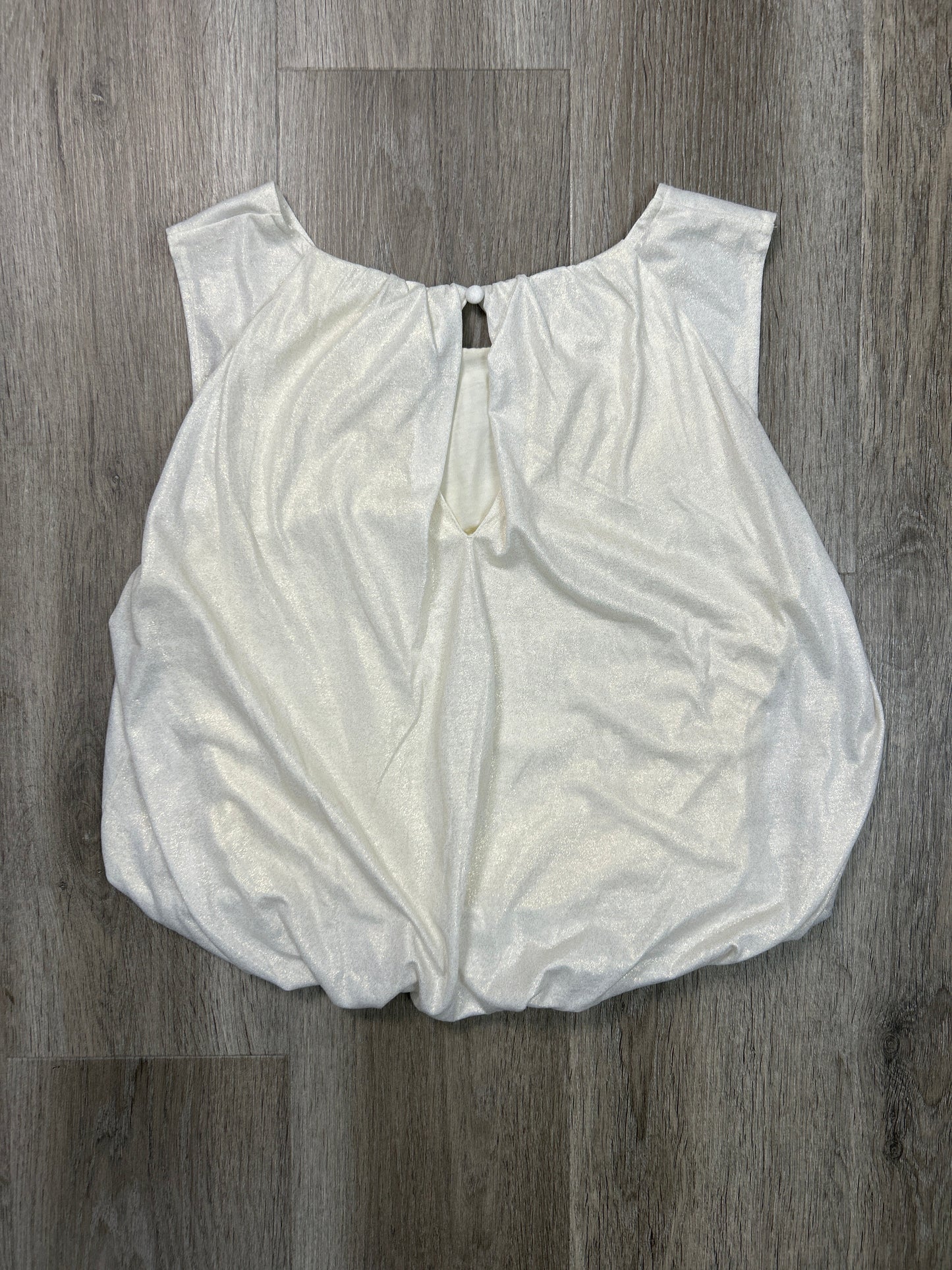 Top Sleeveless By Anthropologie In White, Size: S