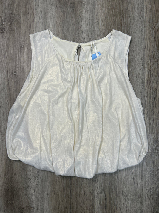 Top Sleeveless By Anthropologie In White, Size: S