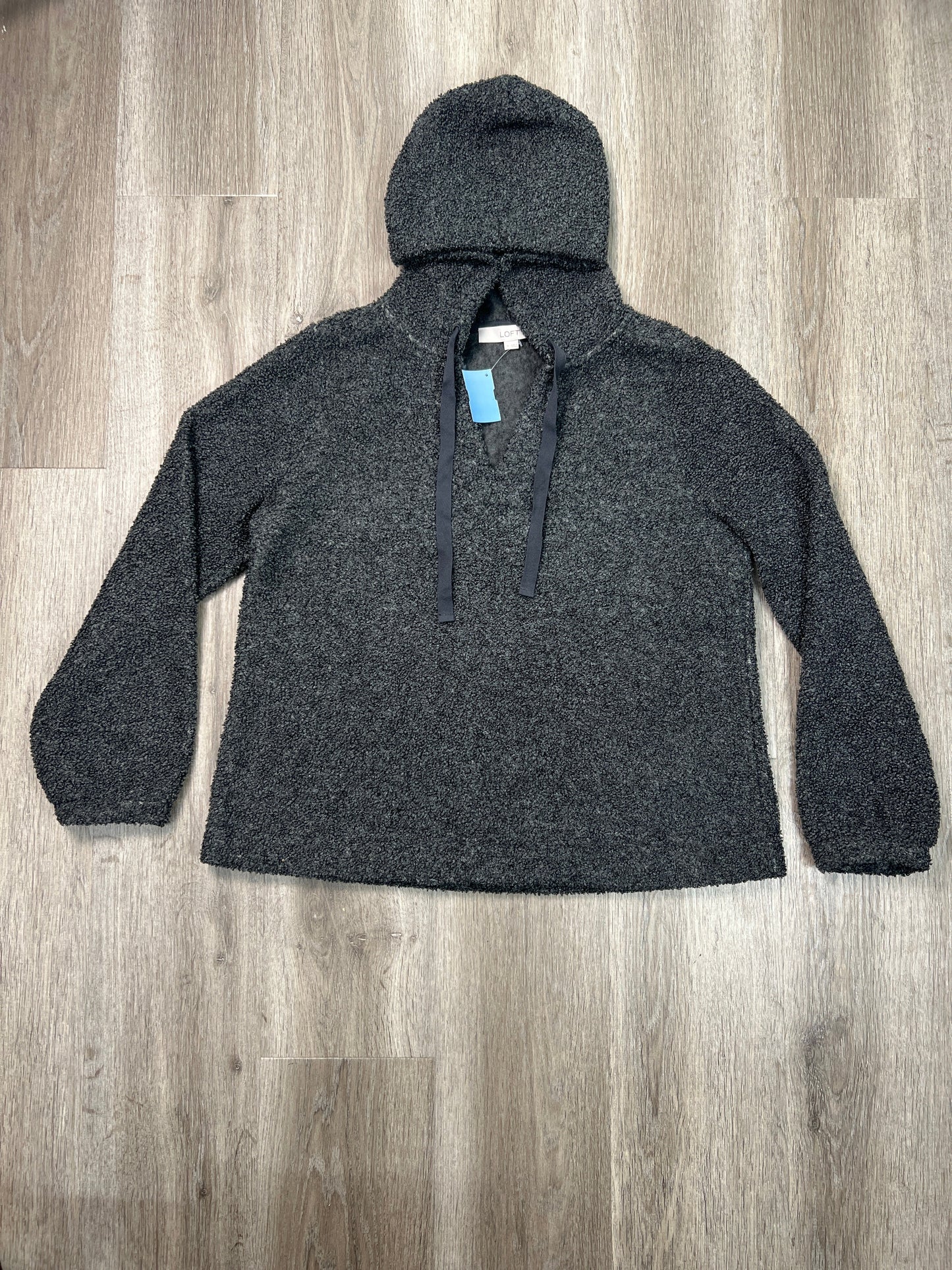 Sweatshirt Hoodie By Loft In Grey, Size: M