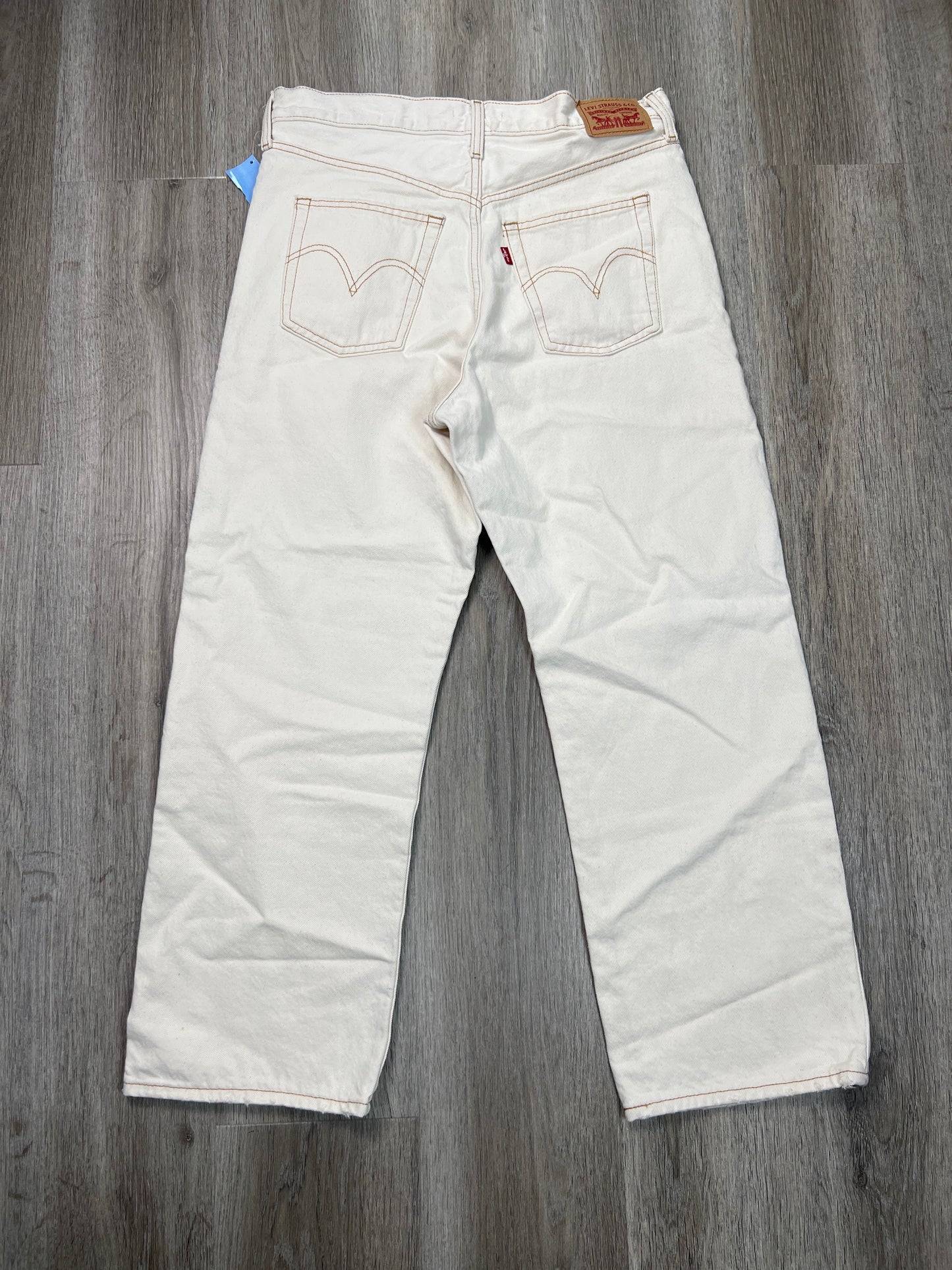 Jeans Straight By Levis In White Denim, Size: 12