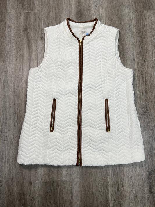 Vest Puffer & Quilted By Chicos In White, Size: Xl