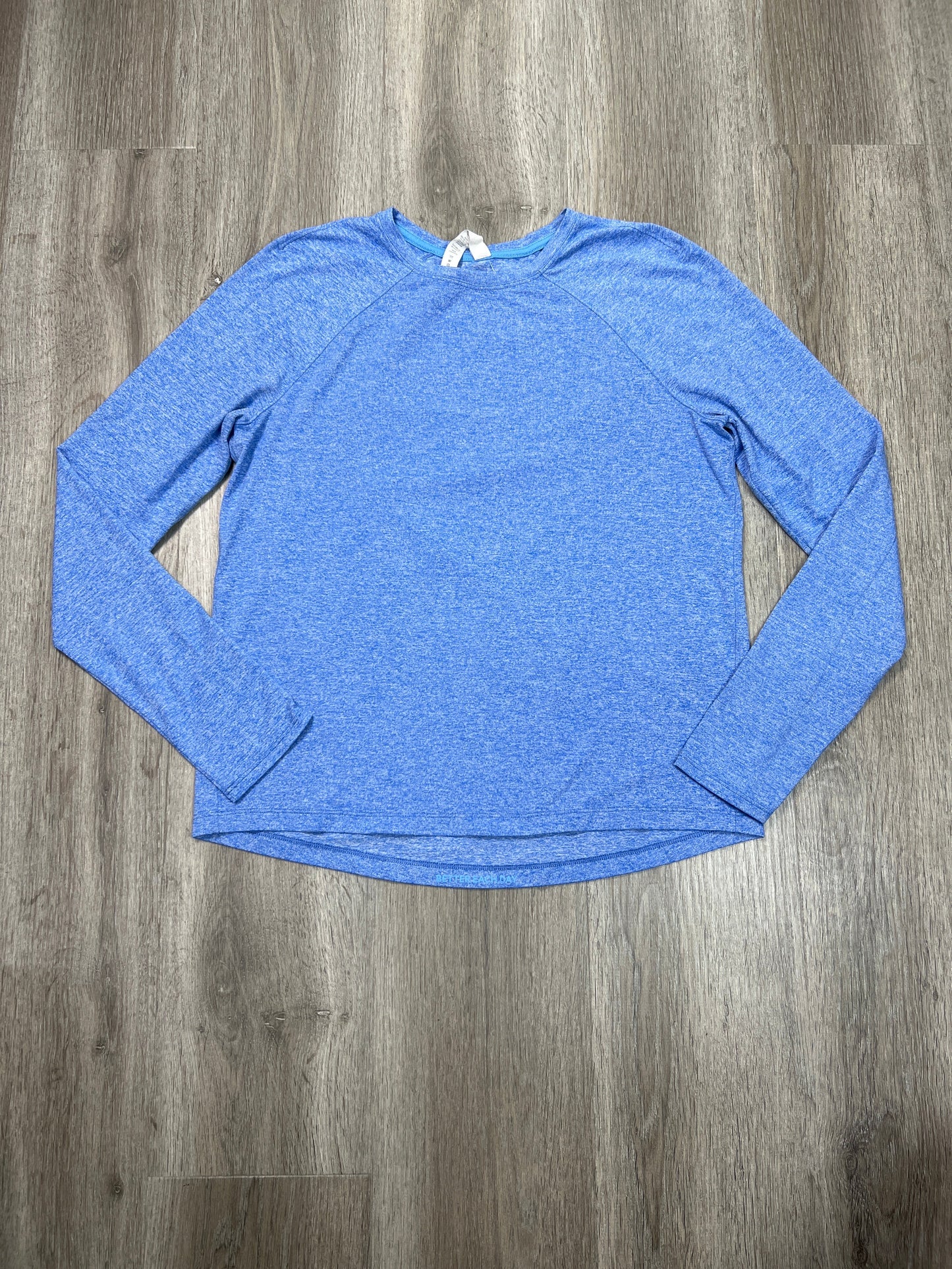 Athletic Top Long Sleeve Crewneck By Lululemon In Blue, Size: S