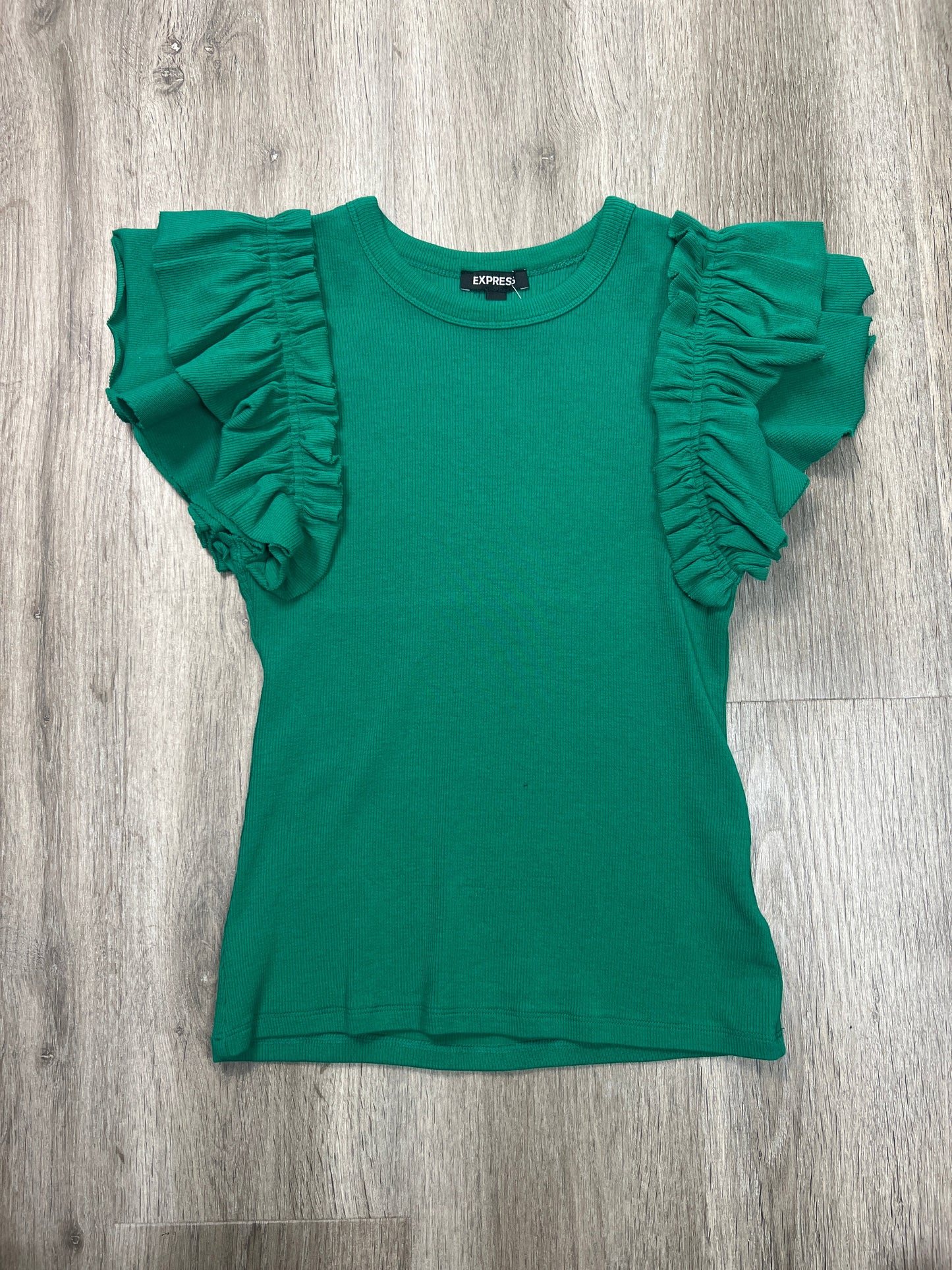 Top Sleeveless By Express In Green, Size: Xs