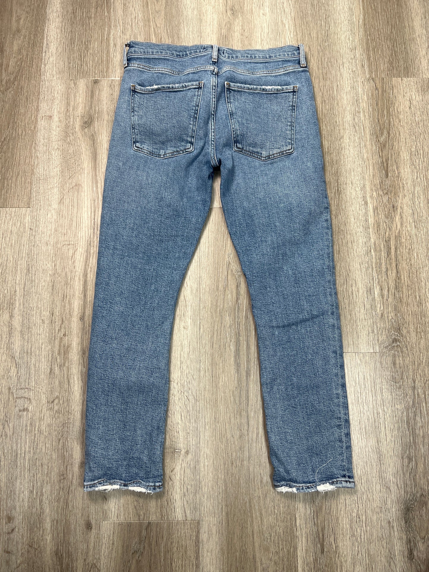 Jeans Straight By Agolde In Blue Denim, Size: 8