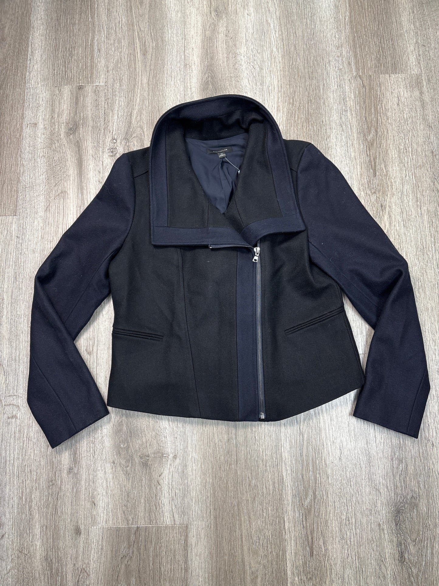 Jacket Other By Ann Taylor In Black & Blue, Size: M