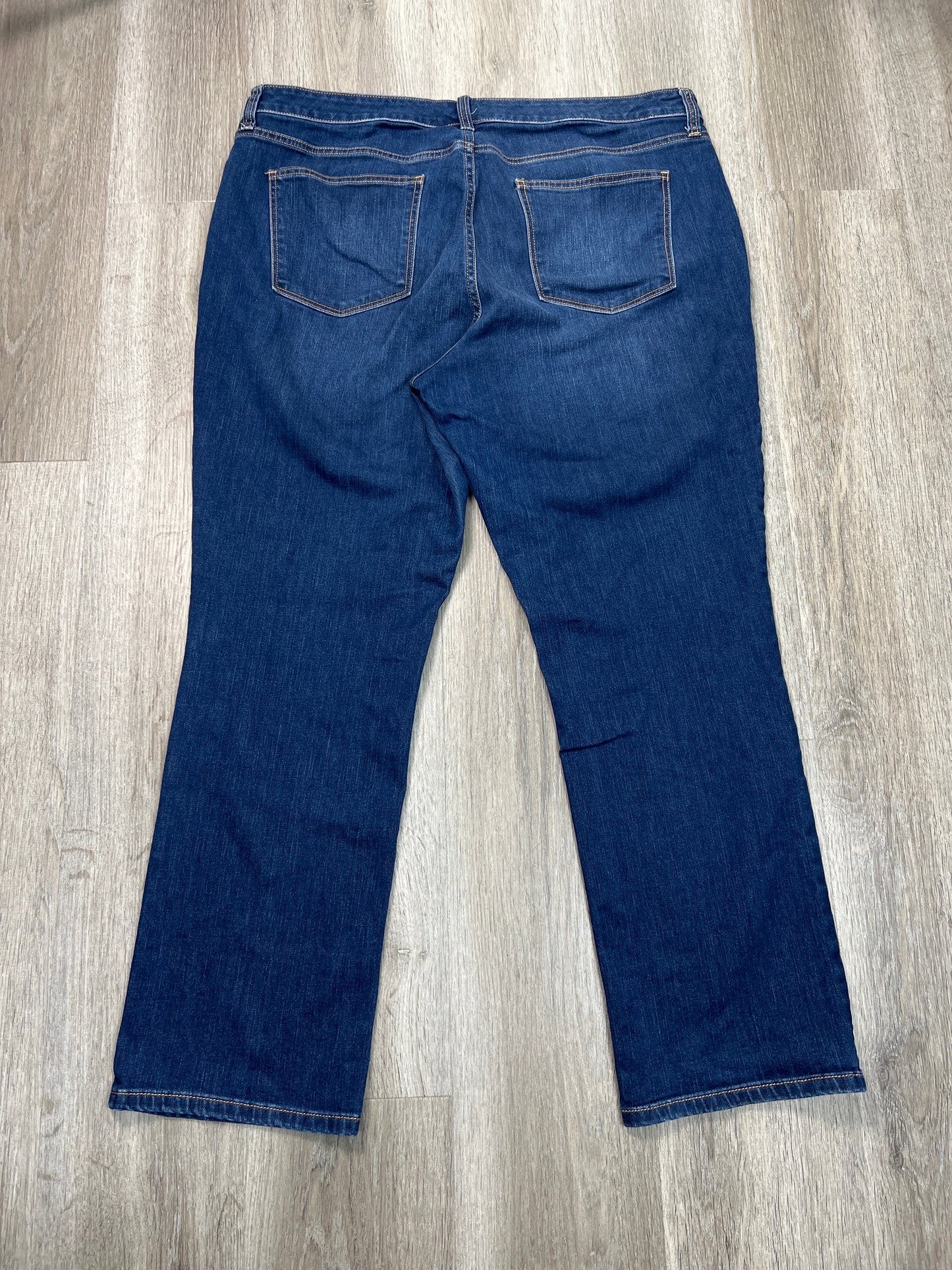 Jeans Straight By St Johns Bay In Blue Denim, Size: 18