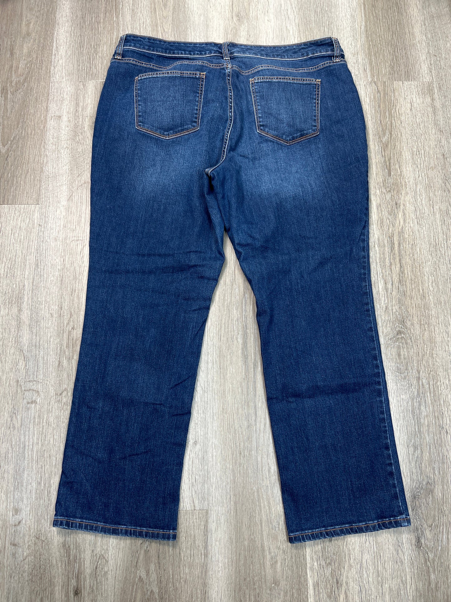 Jeans Straight By St Johns Bay In Blue Denim, Size: 20