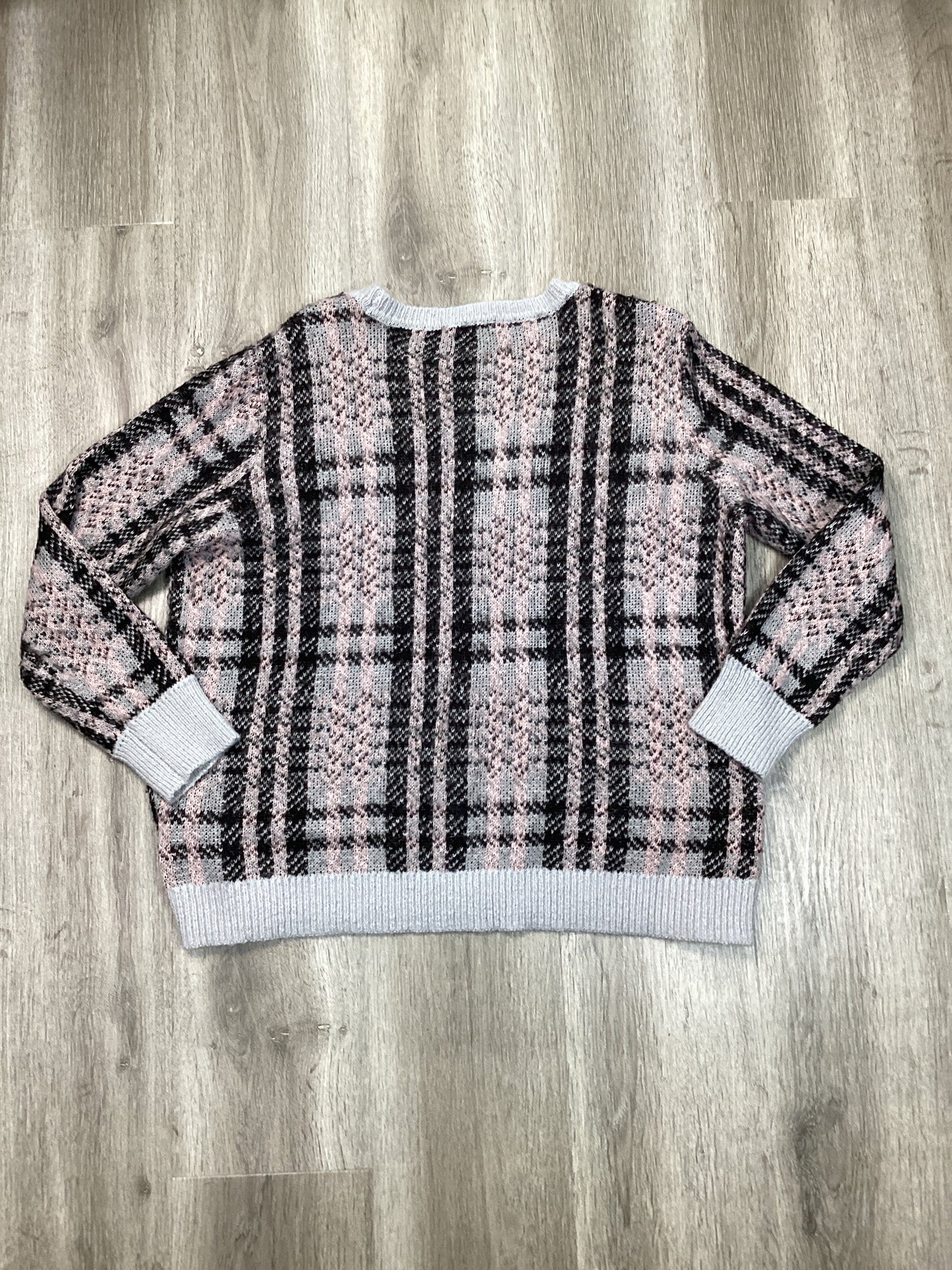 Sweater By West Bound In Black & Pink, Size: Xlp