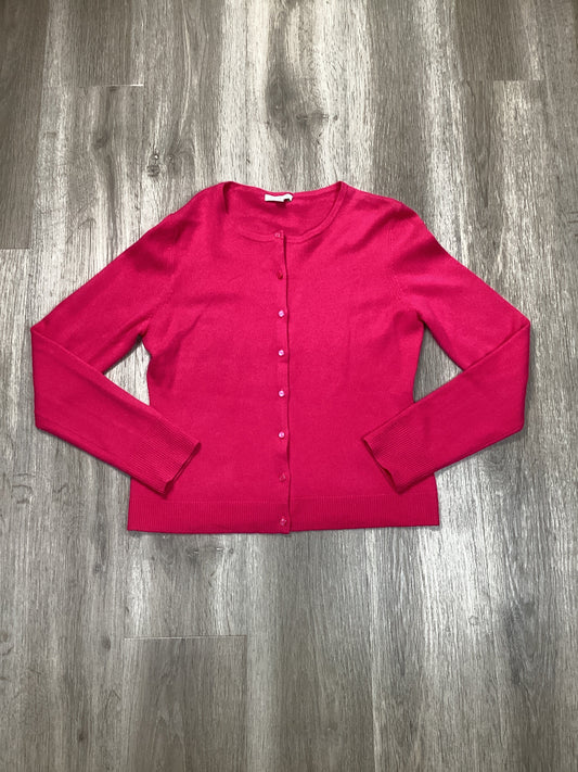 Cardigan By Garnet Hill In Pink, Size: M