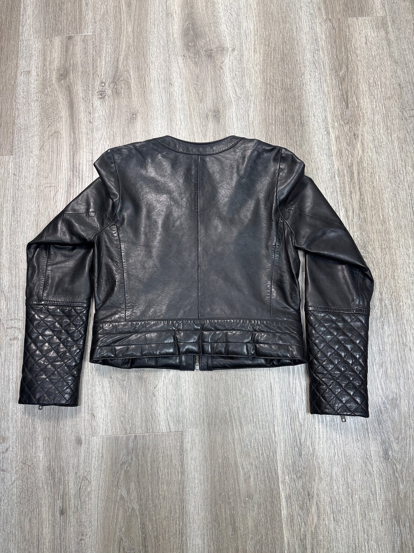 Jacket Leather By Trouve In Black, Size: M