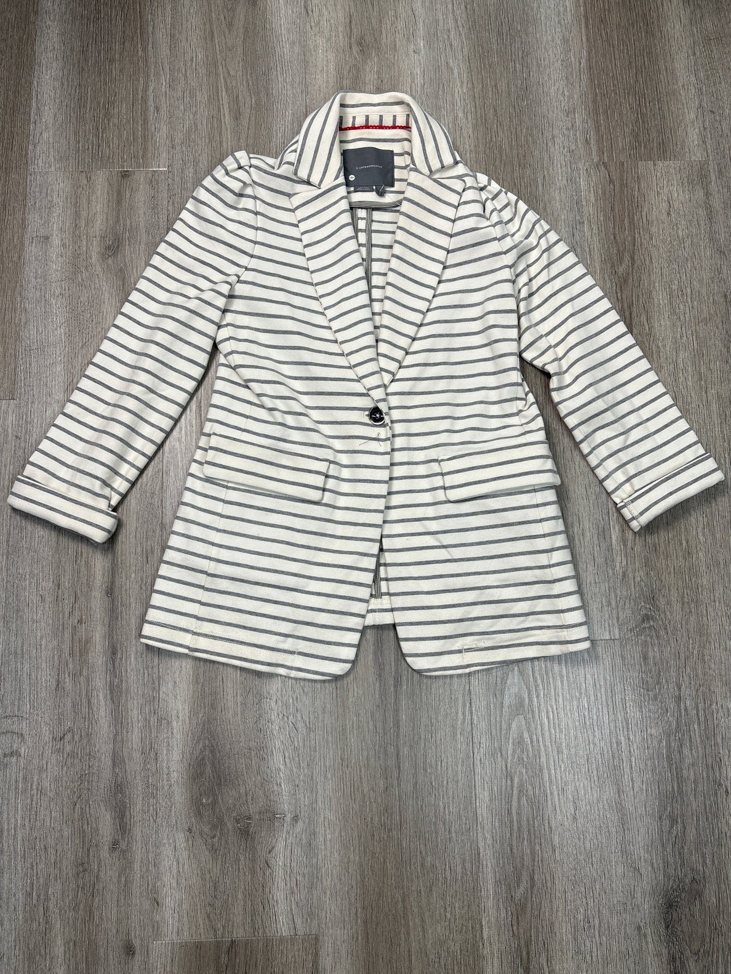 Blazer By Anthropologie In Striped Pattern, Size: S