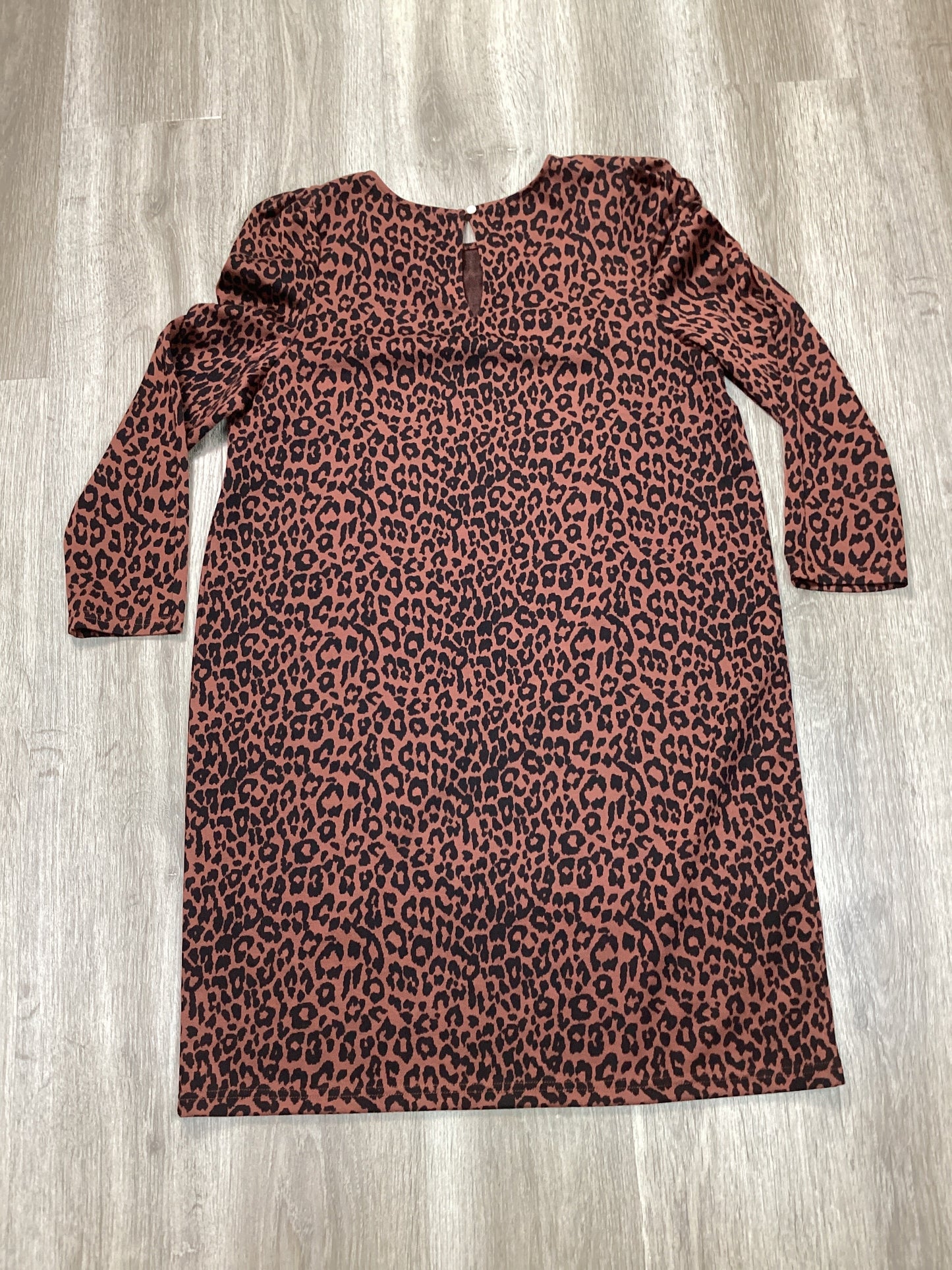 Dress Casual Midi By Loft In Leopard Print, Size: L