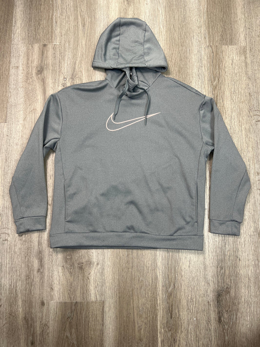 Sweatshirt Hoodie By Nike Apparel In Grey, Size: M