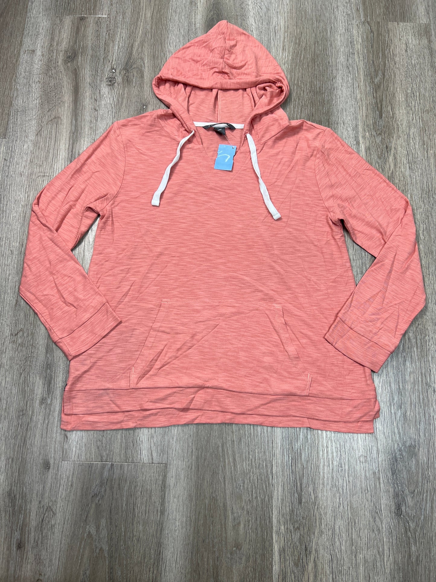 Athletic Top Long Sleeve Hoodie By Free Fly In Orange, Size: M