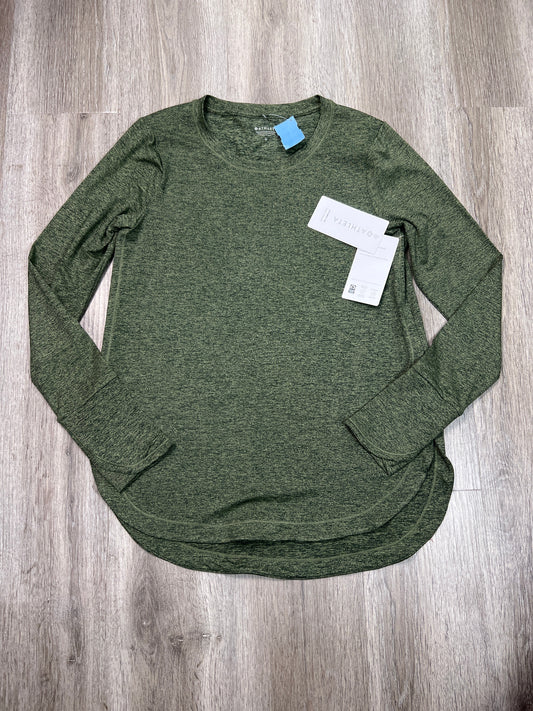 Athletic Top Long Sleeve Crewneck By Athleta In Green, Size: M