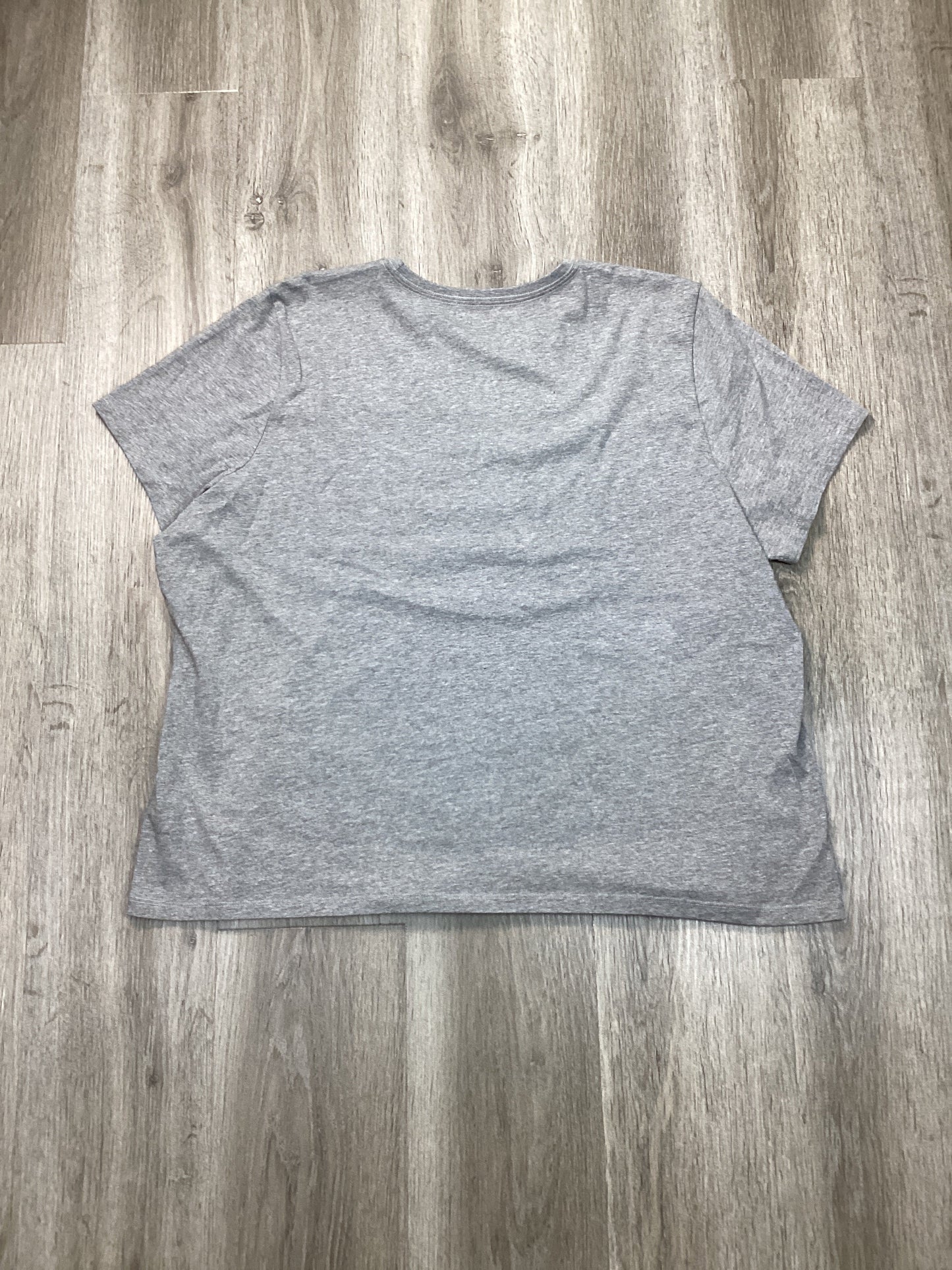 Top Short Sleeve By Life Is Good In Grey, Size: 3x