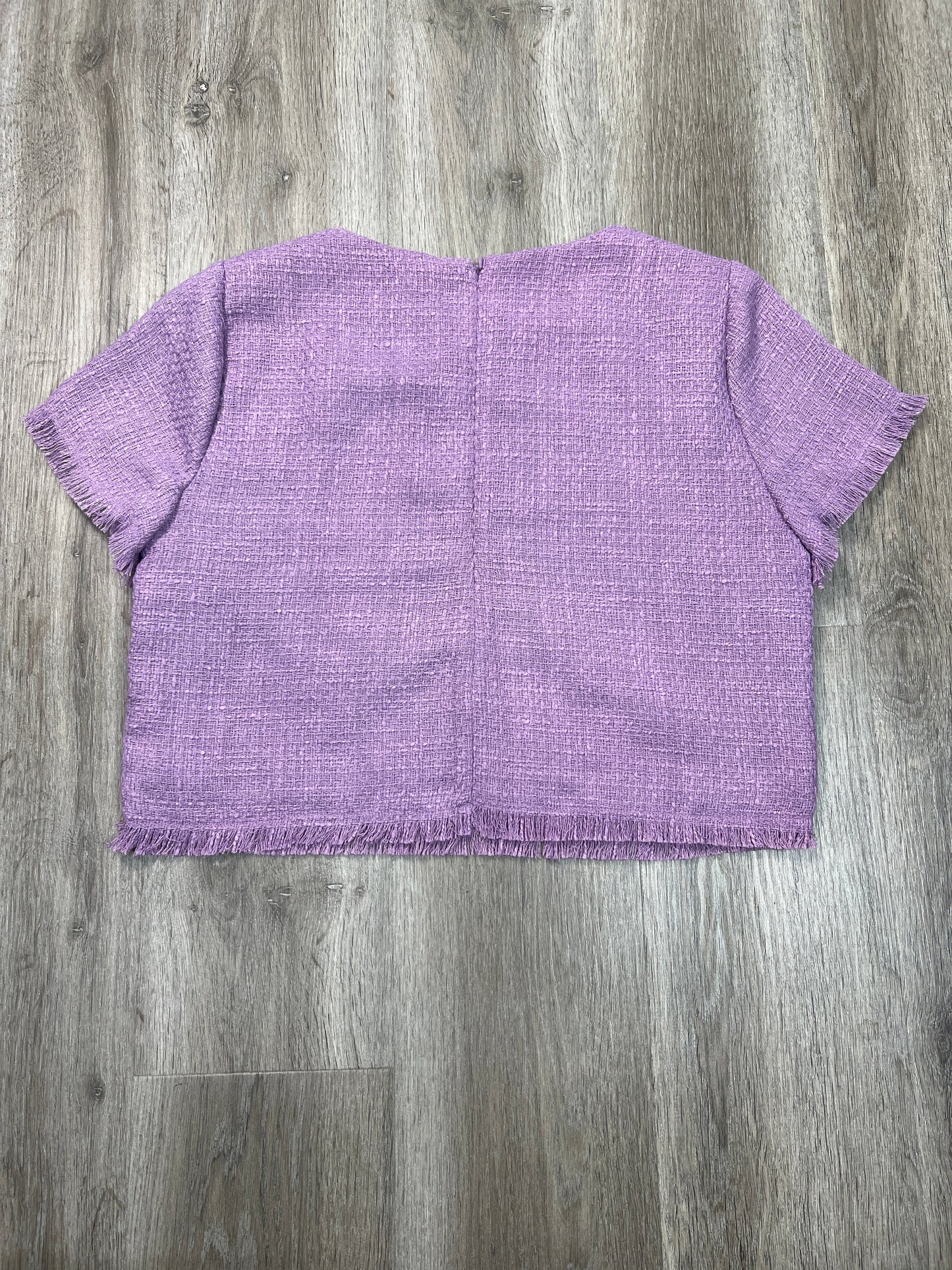 Top Short Sleeve By She + Sky In Purple, Size: L