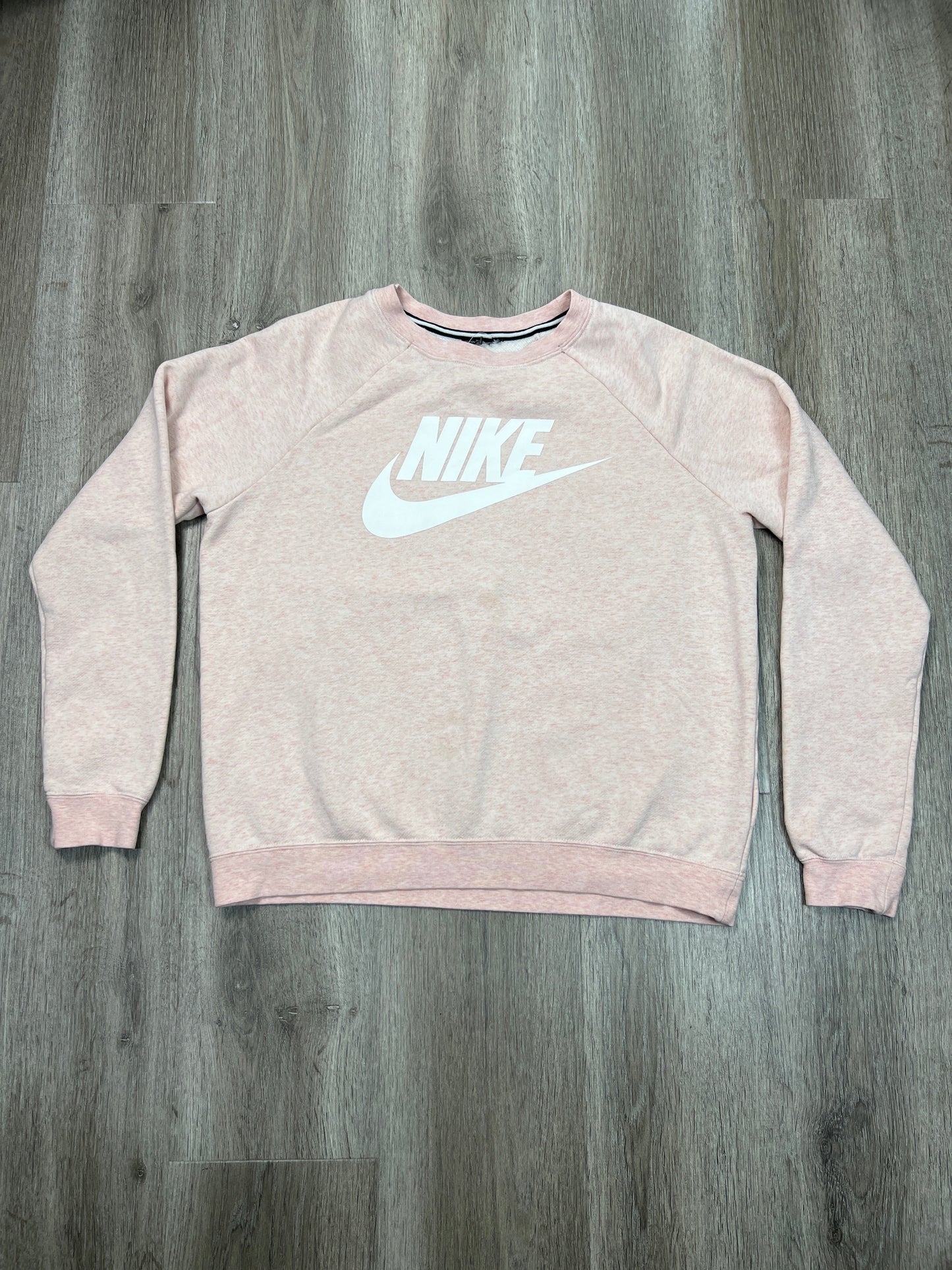 Athletic Sweatshirt Crewneck By Nike Apparel In Pink, Size: M