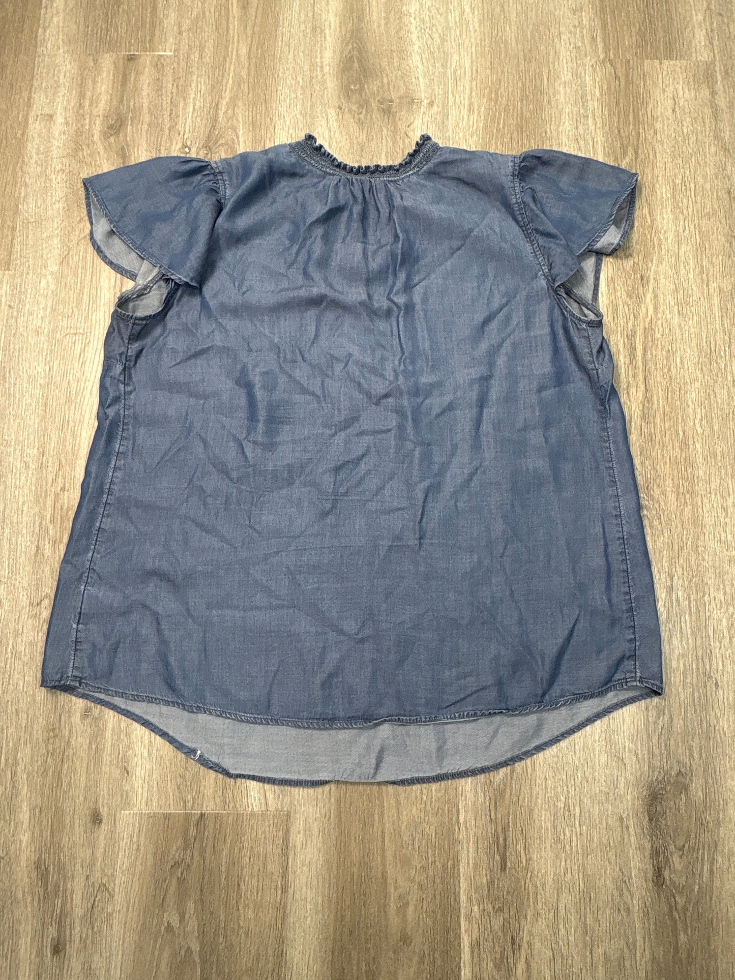 Top Short Sleeve By Evri In Blue, Size: 1x