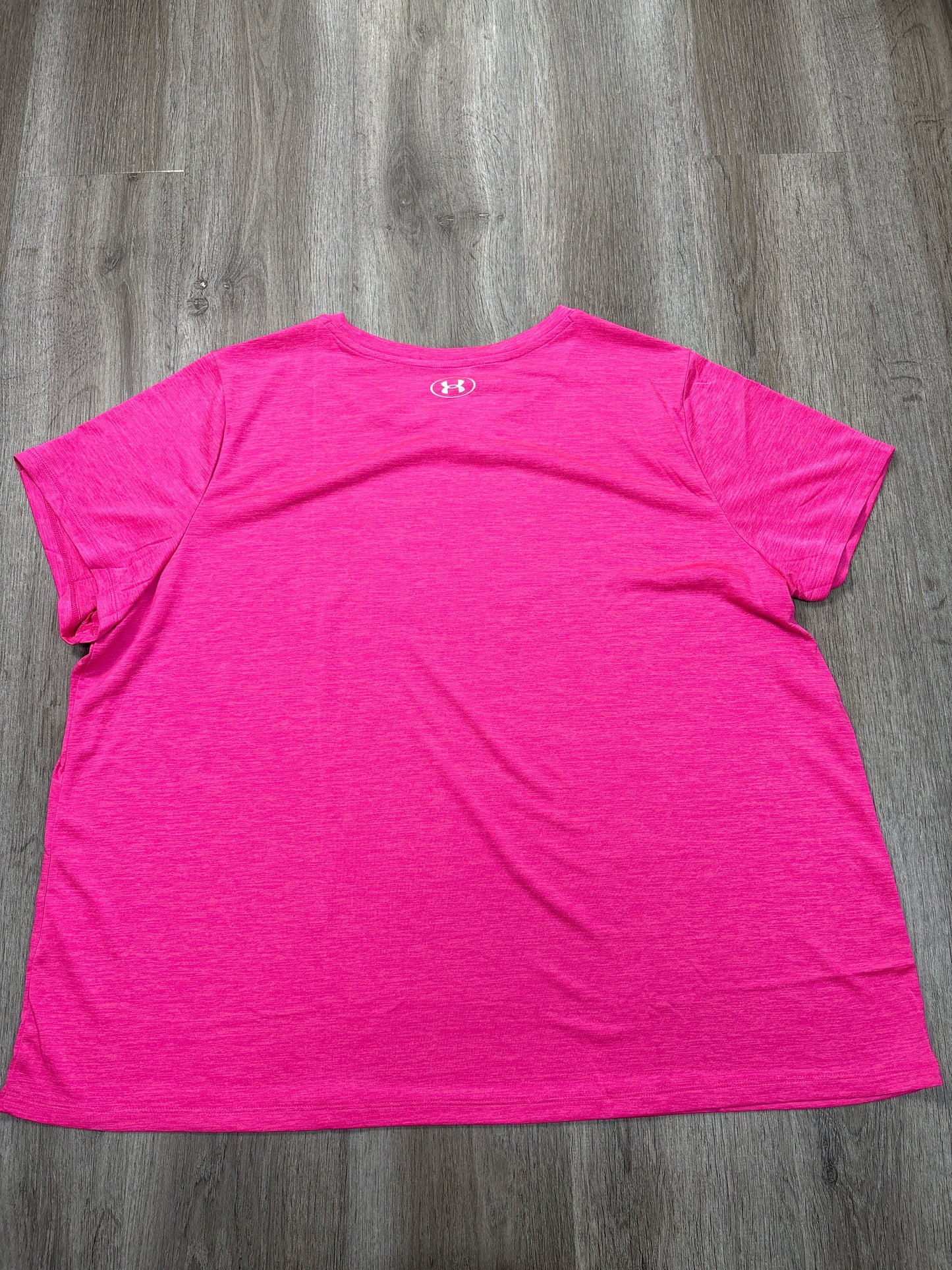 Athletic Top Short Sleeve By Under Armour In Pink, Size: 3x