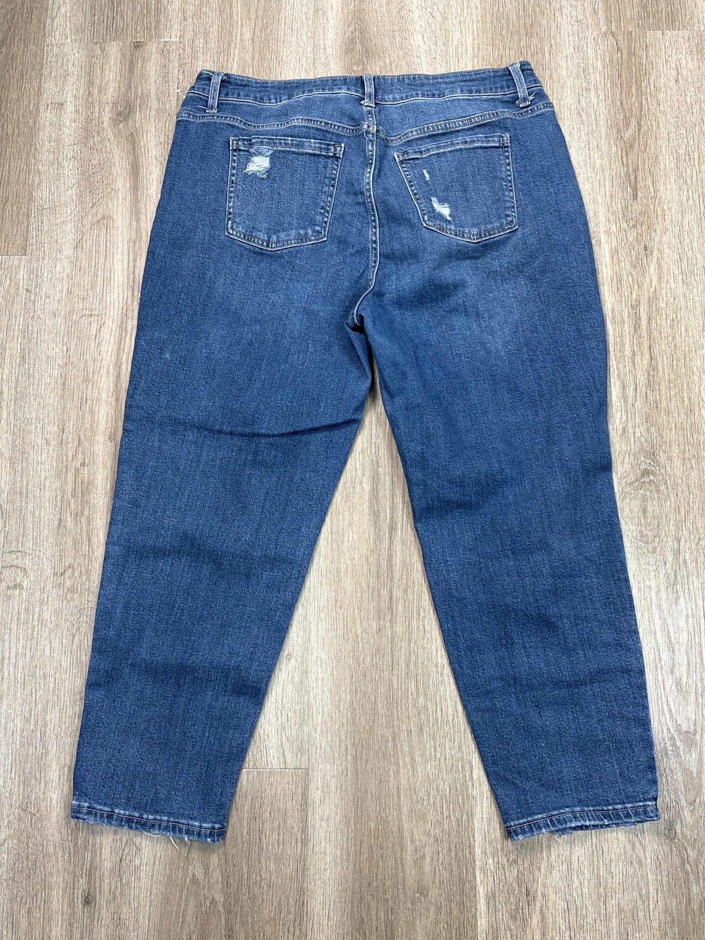 Jeans Straight By Time And Tru In Blue Denim, Size: 16