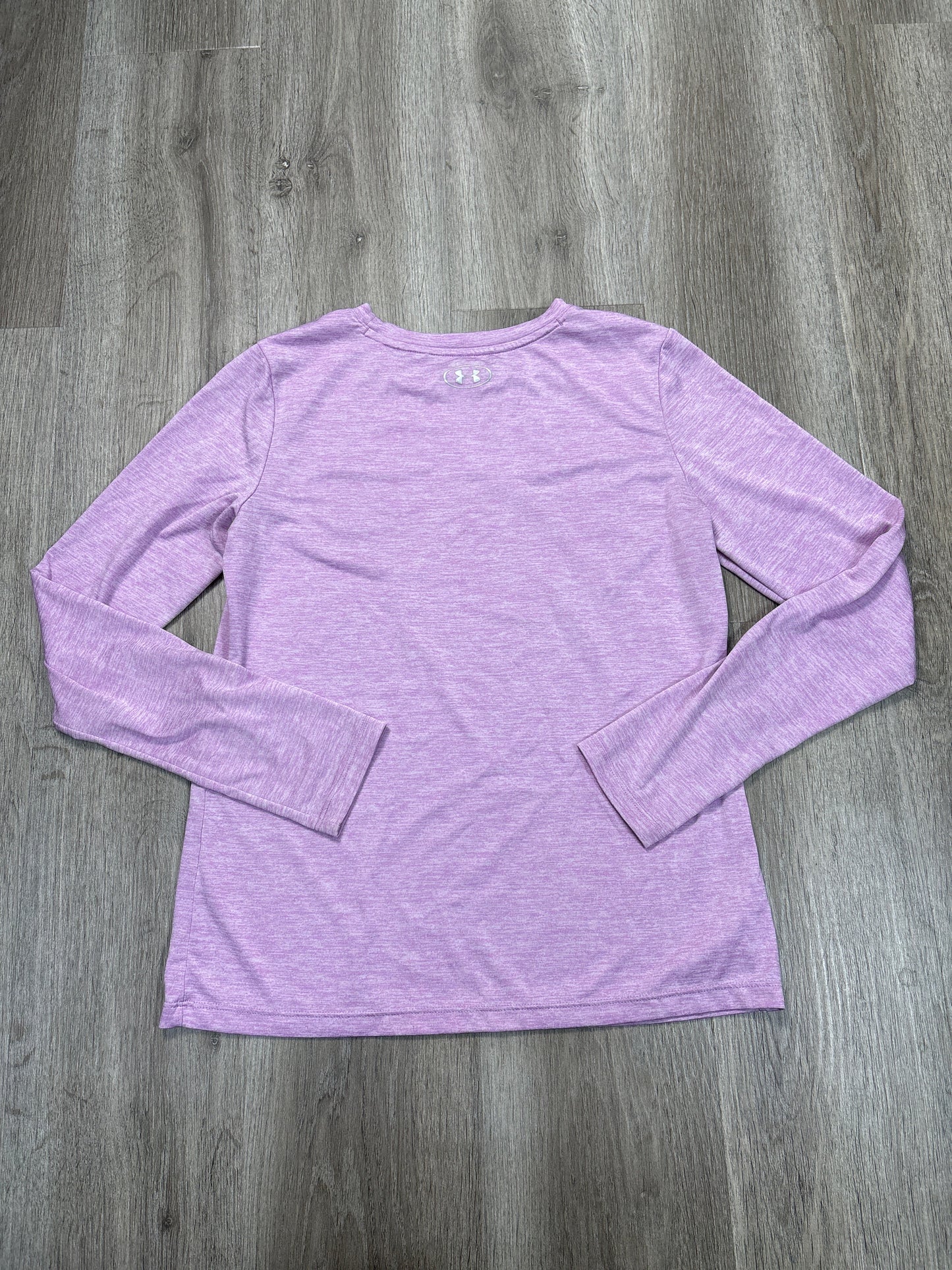 Athletic Top Long Sleeve Crewneck By Under Armour In Purple, Size: S